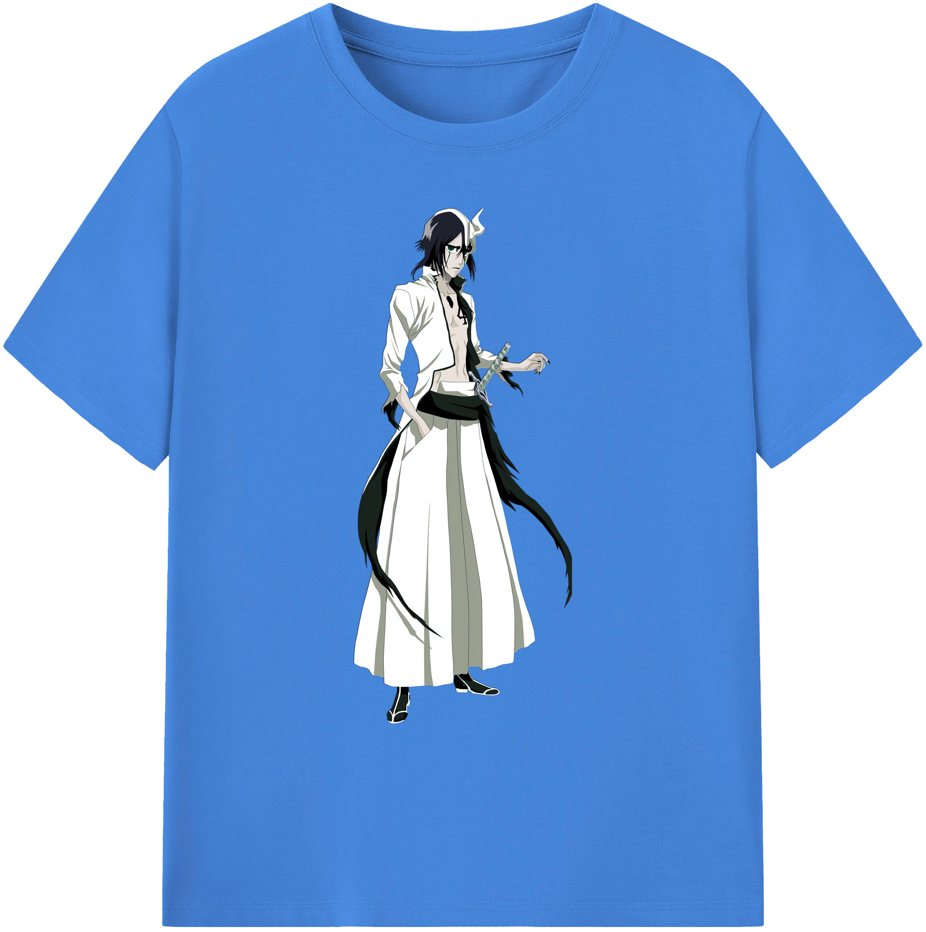 （画像用） ブリーチ ウルキオラ·シファー BLEACH Ulquiorra cifer 綿100％ メンズ半袖Tシャツ｜肌触りやわらか＆通気性