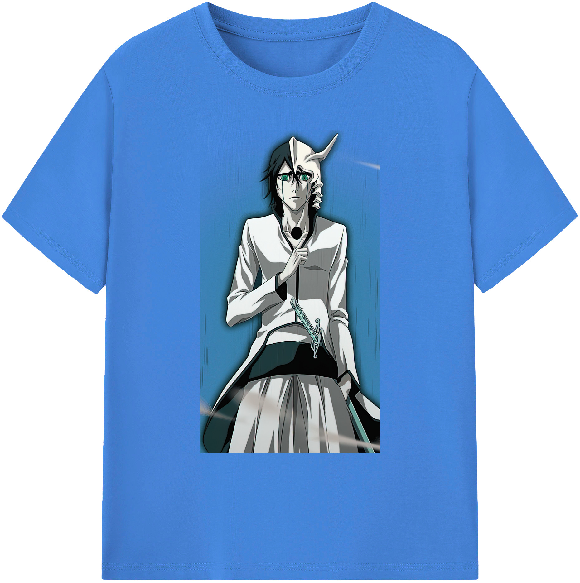 （画像用） ブリーチ ウルキオラ·シファー BLEACH Ulquiorra cifer 綿100％ メンズ半袖Tシャツ｜肌触りやわらか＆通気性