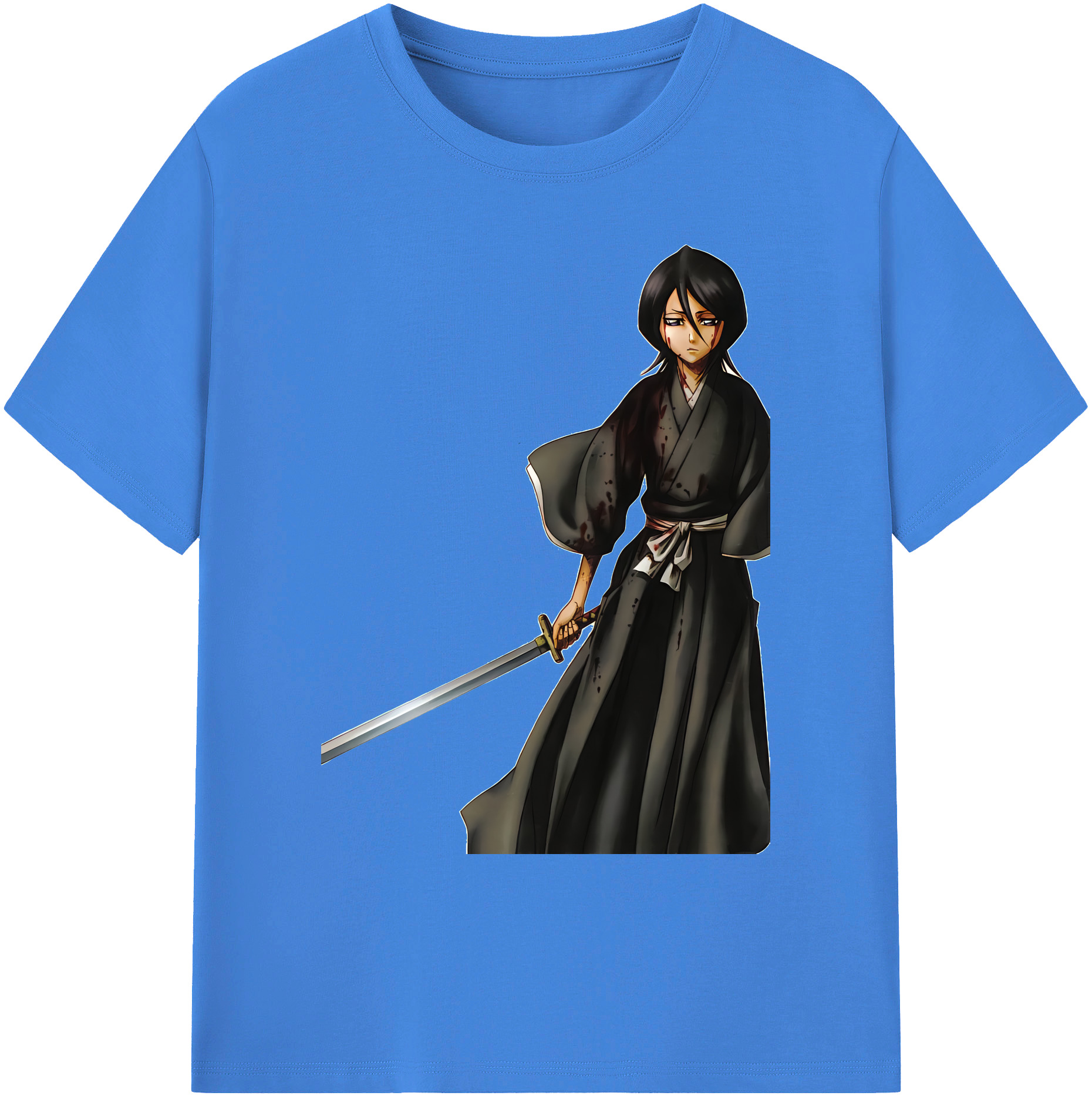 （画像用） ブリーチ 朽木ルキア BLEACH Kuchiki Rukia 綿100％ メンズ半袖Tシャツ｜肌触りやわらか＆通気性