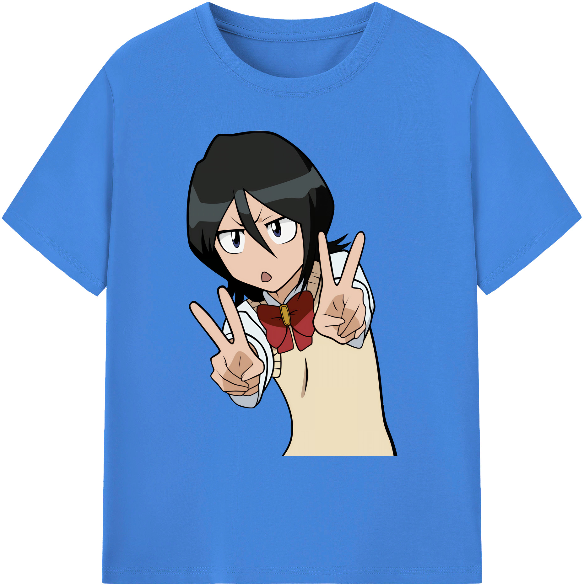 （画像用） ブリーチ 朽木ルキア BLEACH Kuchiki Rukia 綿100％ メンズ半袖Tシャツ｜肌触りやわらか＆通気性