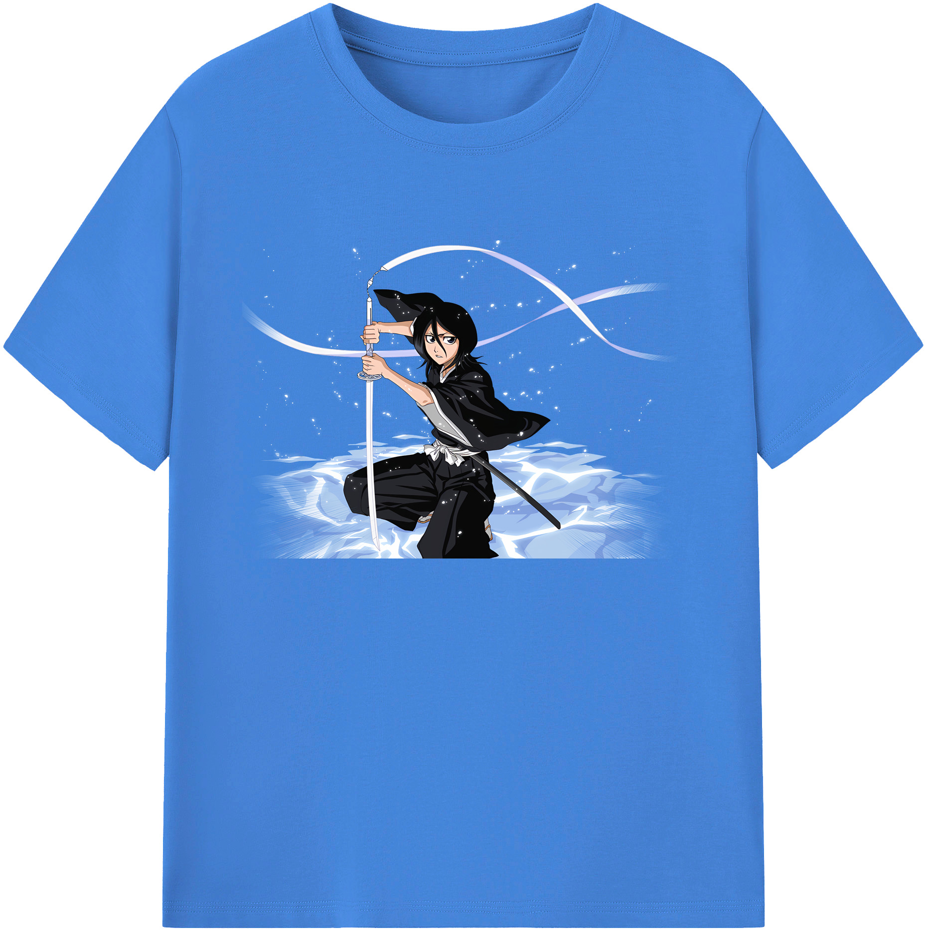 （画像用） ブリーチ 朽木ルキア BLEACH Kuchiki Rukia 綿100％ メンズ半袖Tシャツ｜肌触りやわらか＆通気性