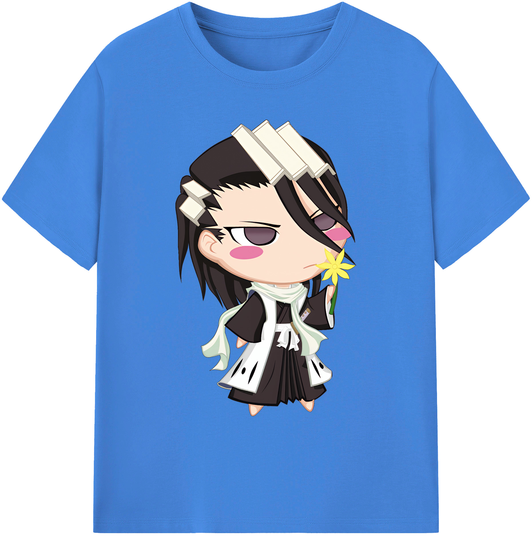 （画像用） ブリーチ くちき びゃくや BLEACH Kuchiki Byakuya 綿100％ メンズ半袖Tシャツ｜肌触りやわらか＆通気性
