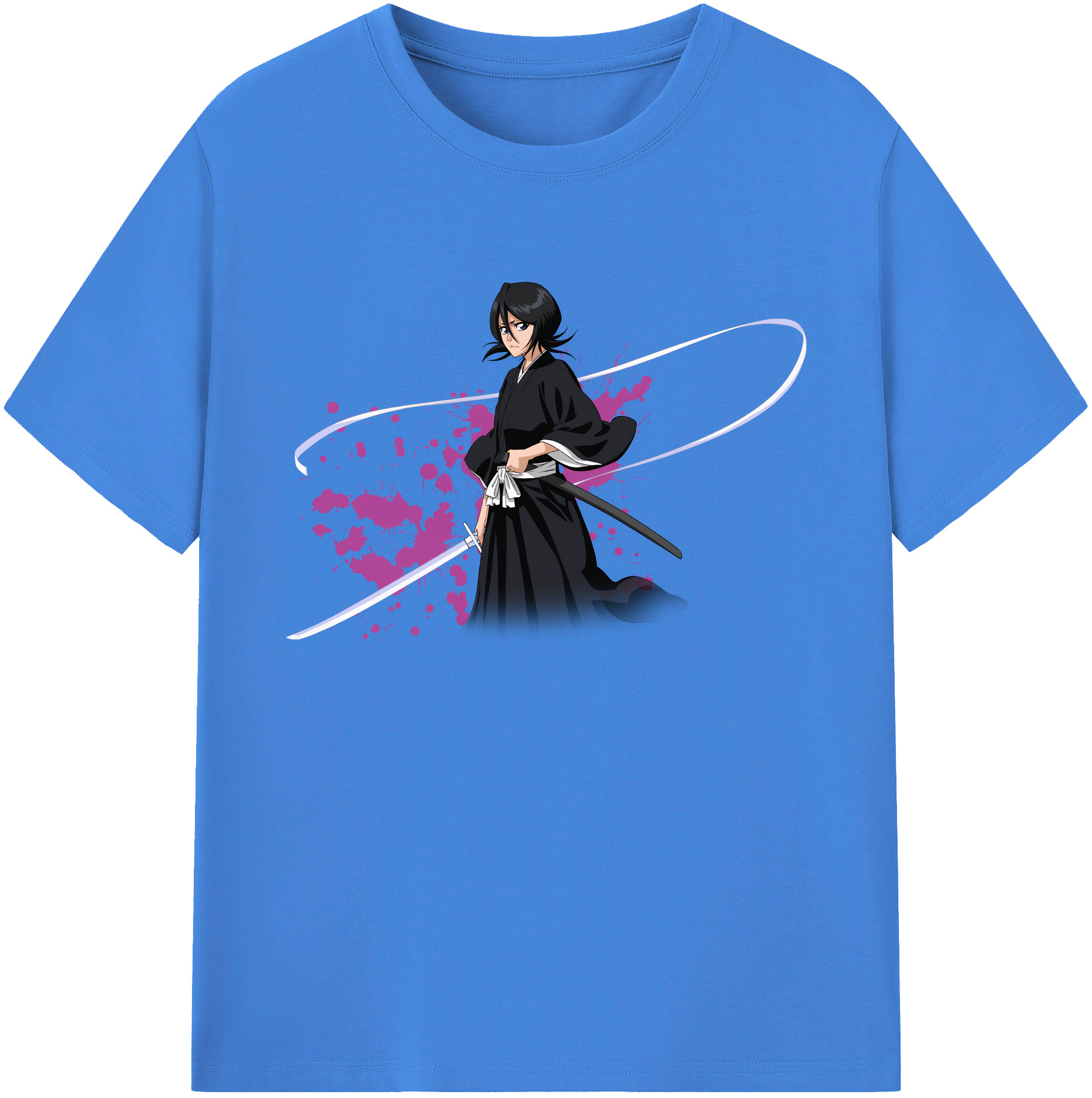 （画像用） ブリーチ 朽木ルキア BLEACH Kuchiki Rukia 綿100％ メンズ半袖Tシャツ｜肌触りやわらか＆通気性