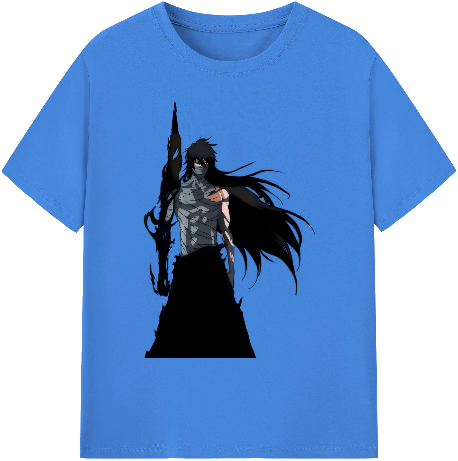 （画像用） ブリーチ 黒崎一護（くろさき いちご）BLEACH Kurosaki Ichigo 綿100％ メンズ半袖Tシャツ｜肌触りやわらか＆通気性