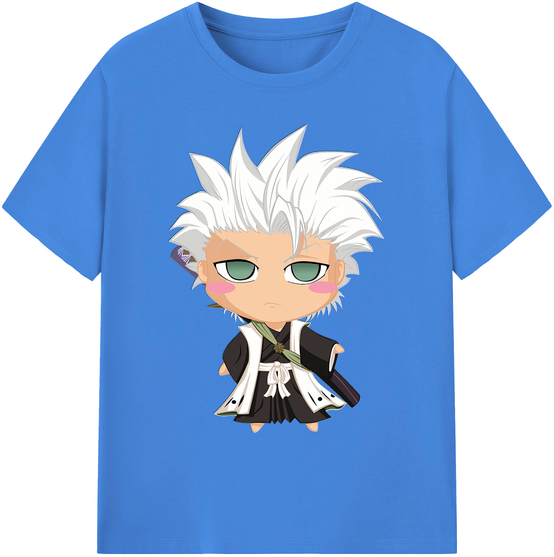 （画像用） ブリーチ 日番谷冬獅郎（ひつがや とうしろう） BLEACH Hitsugaya Toushirou 綿100％ メンズ半袖Tシャツ｜肌触りやわらか＆通気性