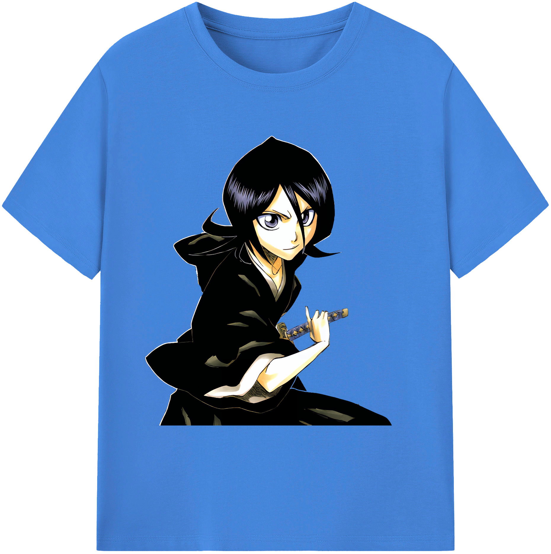 （画像用） ブリーチ 朽木ルキア BLEACH Kuchiki Rukia 綿100％ メンズ半袖Tシャツ｜肌触りやわらか＆通気性