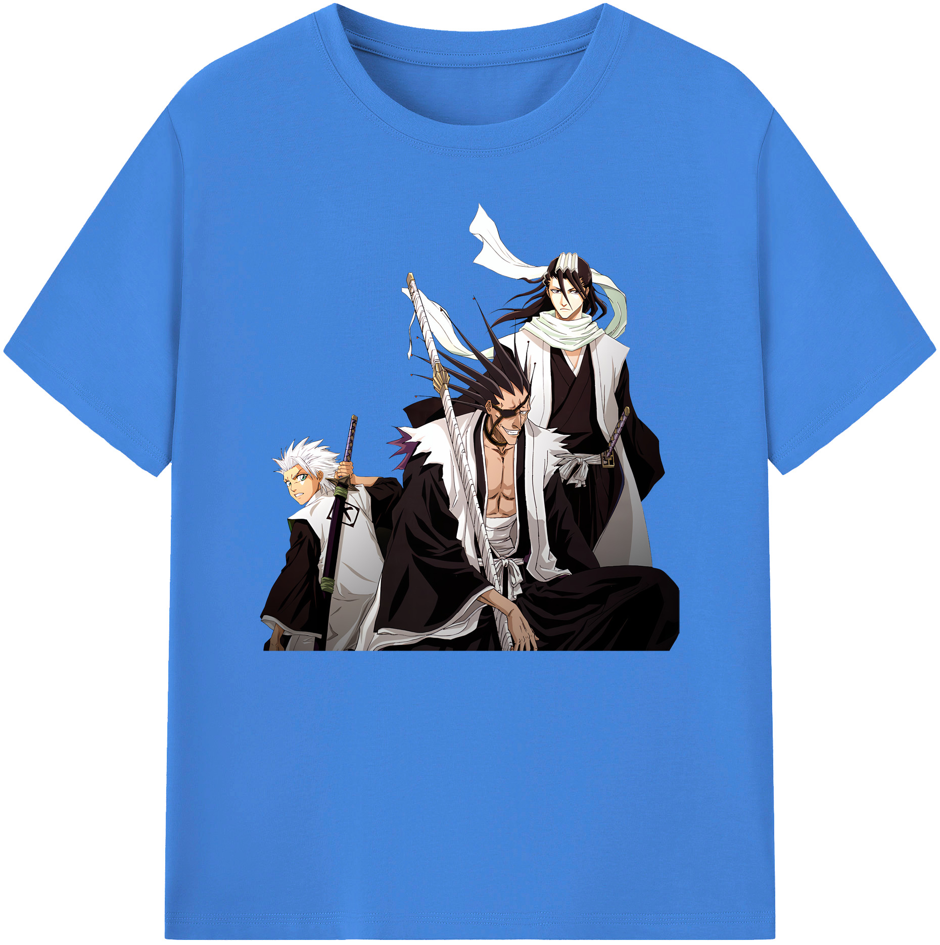 （画像用） ブリーチ ざらき けんぱち BLEACH Zaraki Kenpachi 綿100％ メンズ半袖Tシャツ｜肌触りやわらか＆通気性