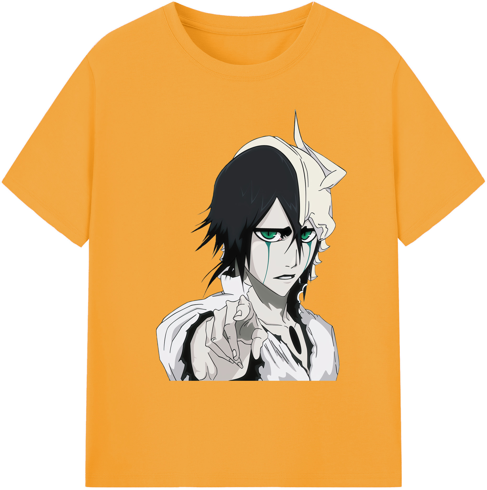 （画像用） ブリーチ ウルキオラ·シファー BLEACH Ulquiorra cifer 綿100％ メンズ半袖Tシャツ｜肌触りやわらか＆通気性