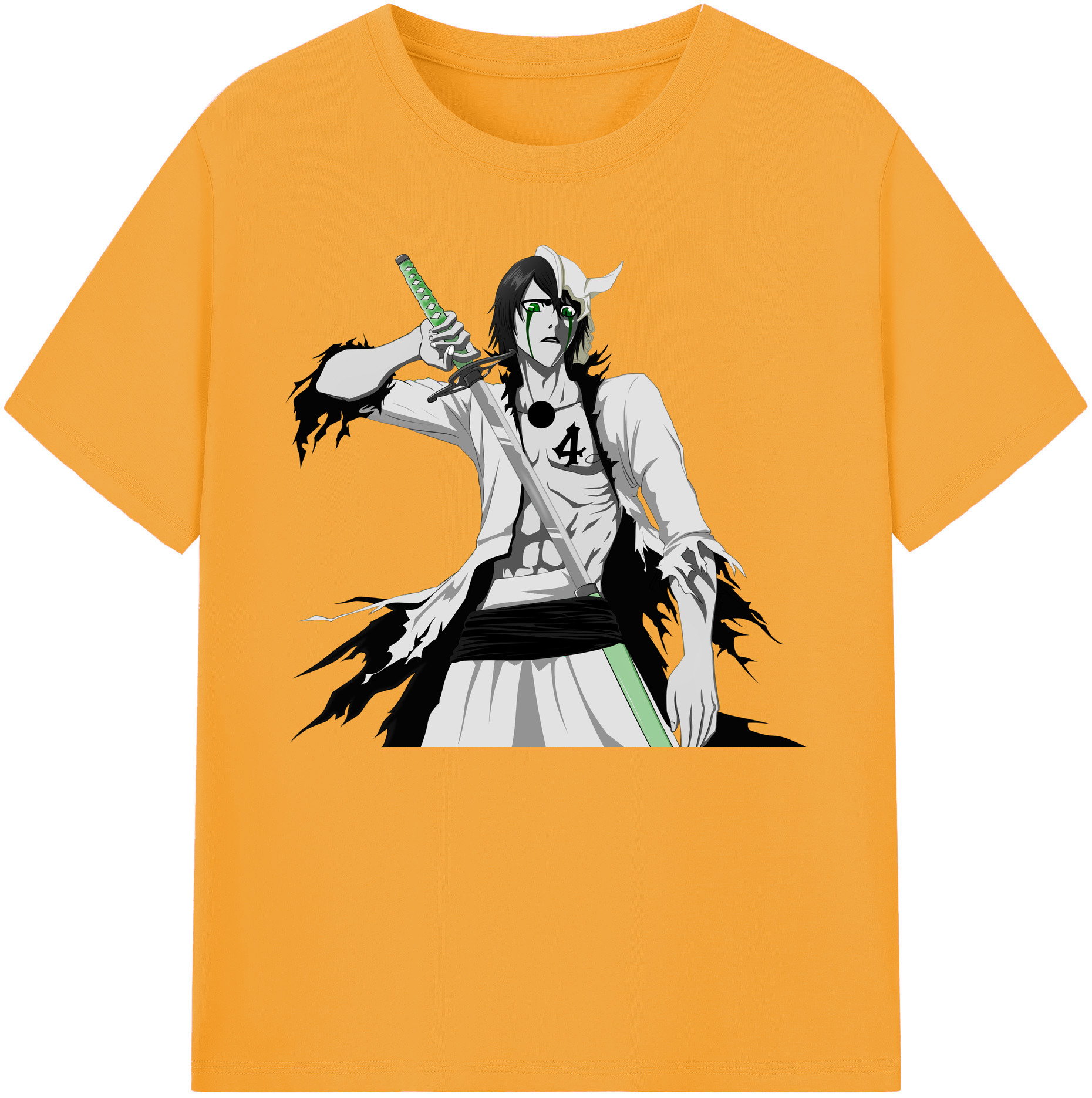 （画像用） ブリーチ ウルキオラ·シファー BLEACH Ulquiorra cifer 綿100％ メンズ半袖Tシャツ｜肌触りやわらか＆通気性