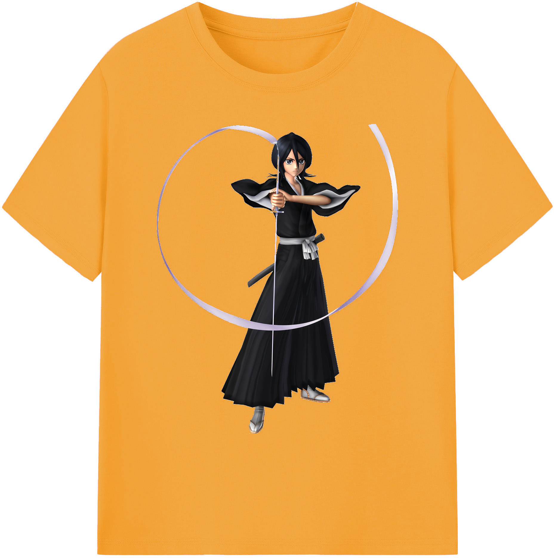 （画像用） ブリーチ 朽木ルキア BLEACH Kuchiki Rukia 綿100％ メンズ半袖Tシャツ｜肌触りやわらか＆通気性