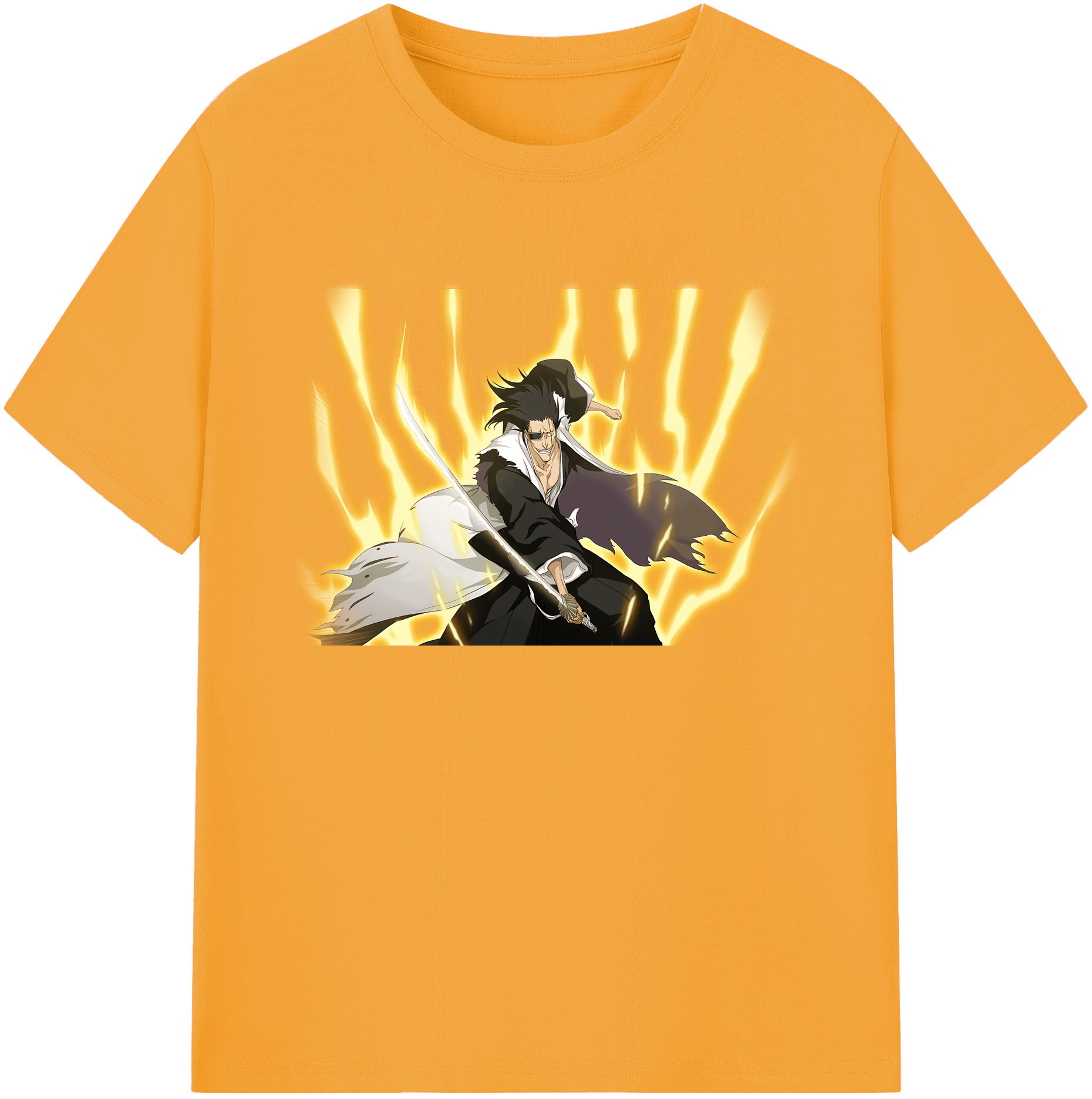（画像用） ブリーチ ざらき けんぱち BLEACH Zaraki Kenpachi 綿100％ メンズ半袖Tシャツ｜肌触りやわらか＆通気性