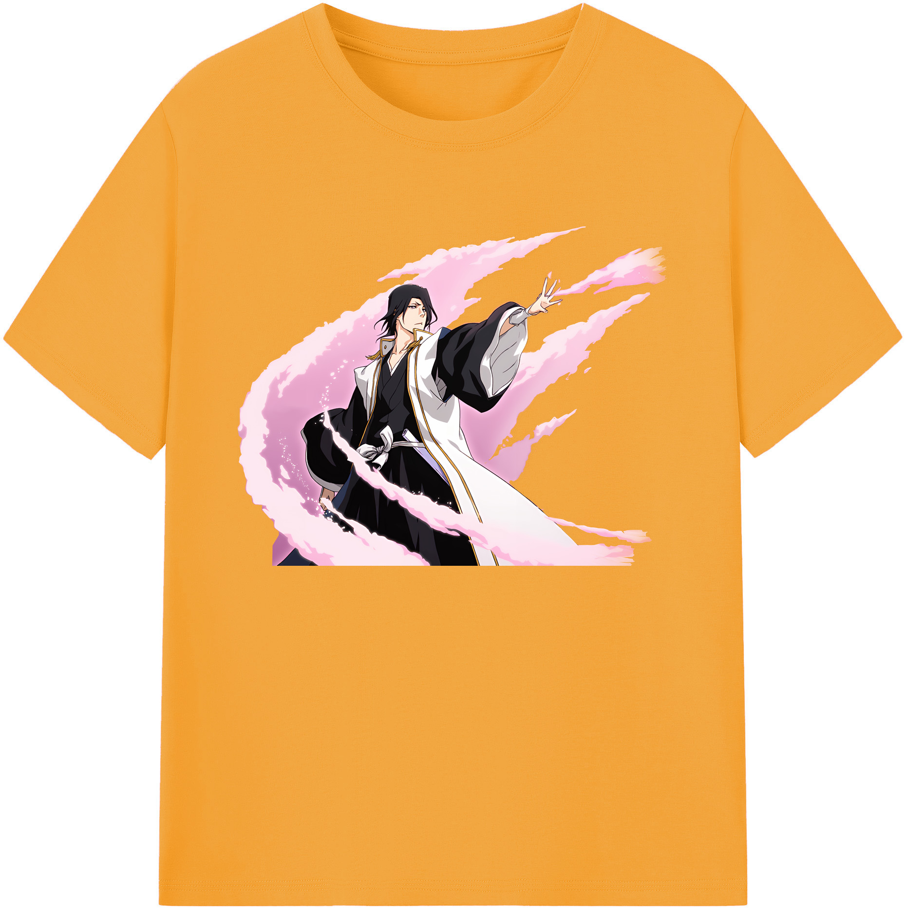 （画像用） ブリーチ くちき びゃくや BLEACH Kuchiki Byakuya 綿100％ メンズ半袖Tシャツ｜肌触りやわらか＆通気性