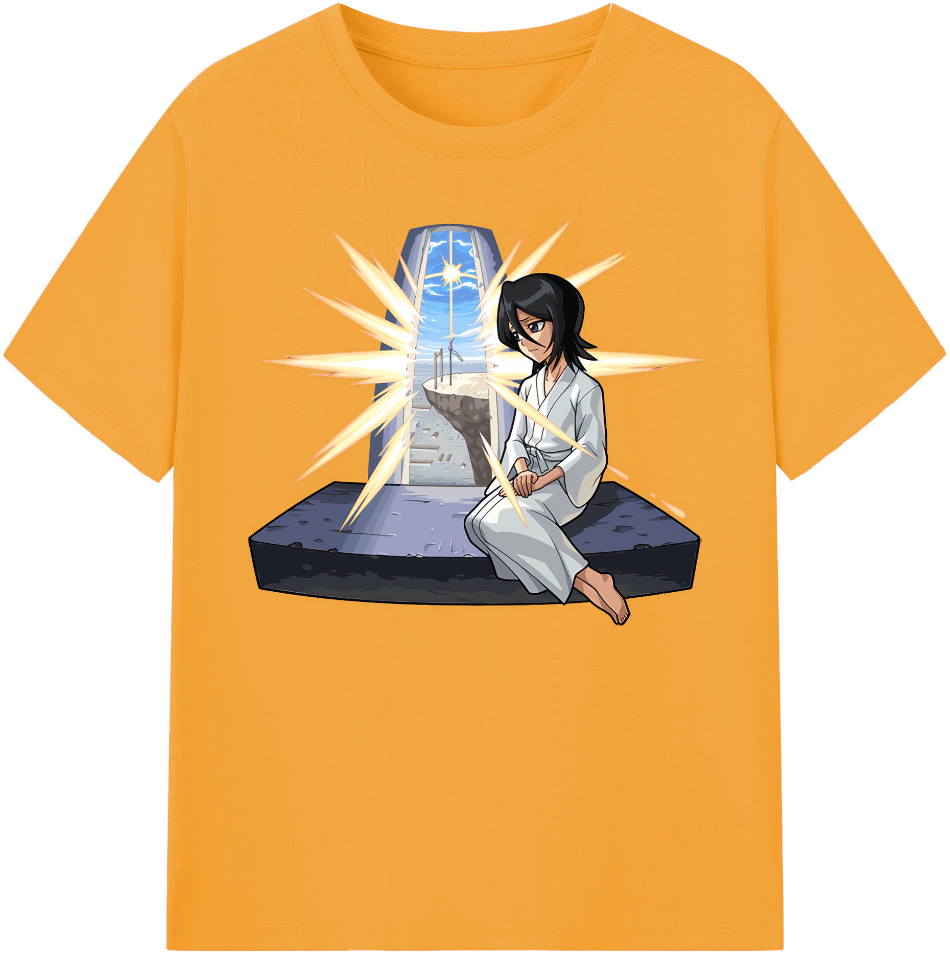 （画像用） ブリーチ 朽木ルキア BLEACH Kuchiki Rukia 綿100％ メンズ半袖Tシャツ｜肌触りやわらか＆通気性