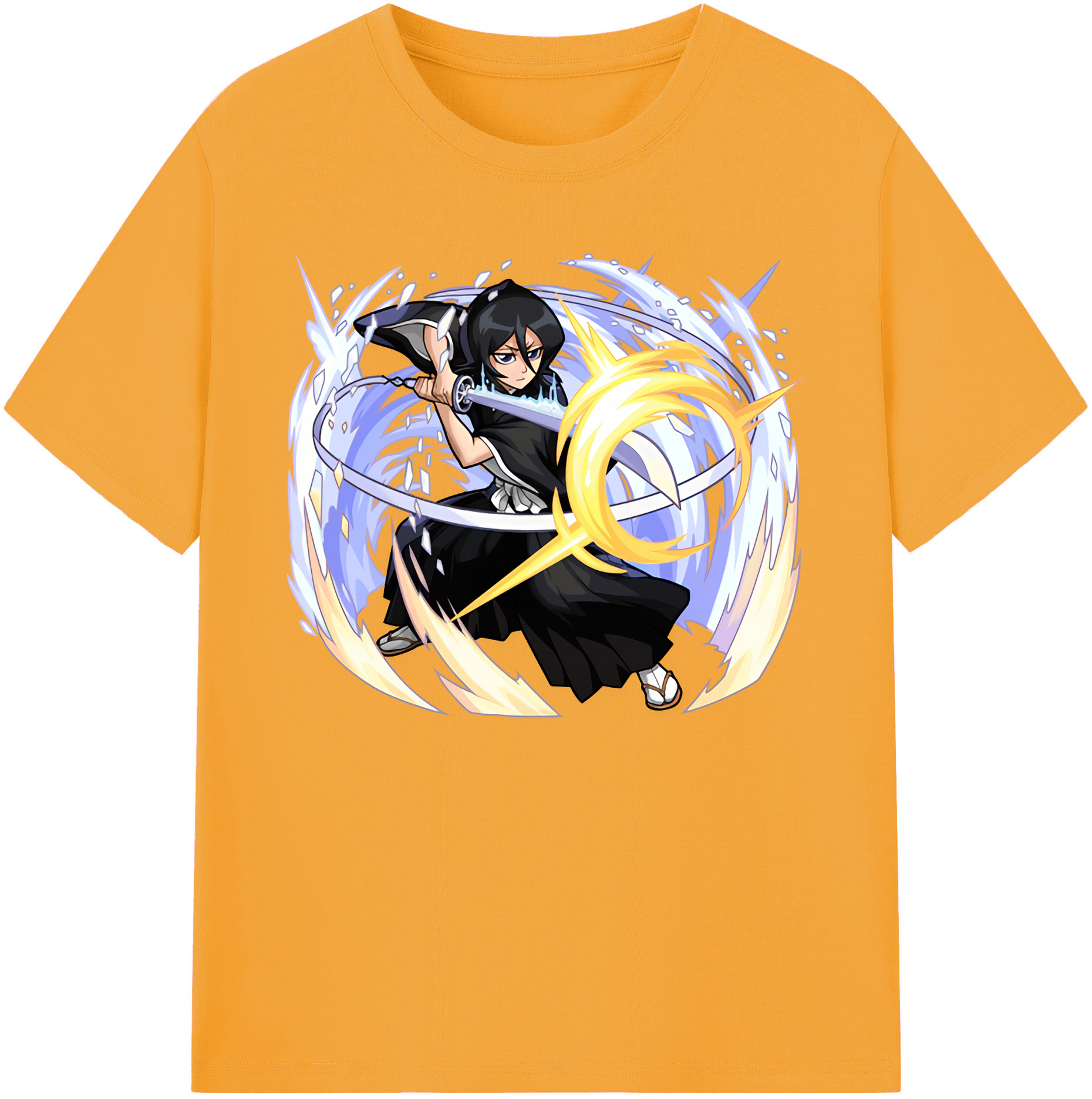（画像用） ブリーチ 朽木ルキア BLEACH Kuchiki Rukia 綿100％ メンズ半袖Tシャツ｜肌触りやわらか＆通気性