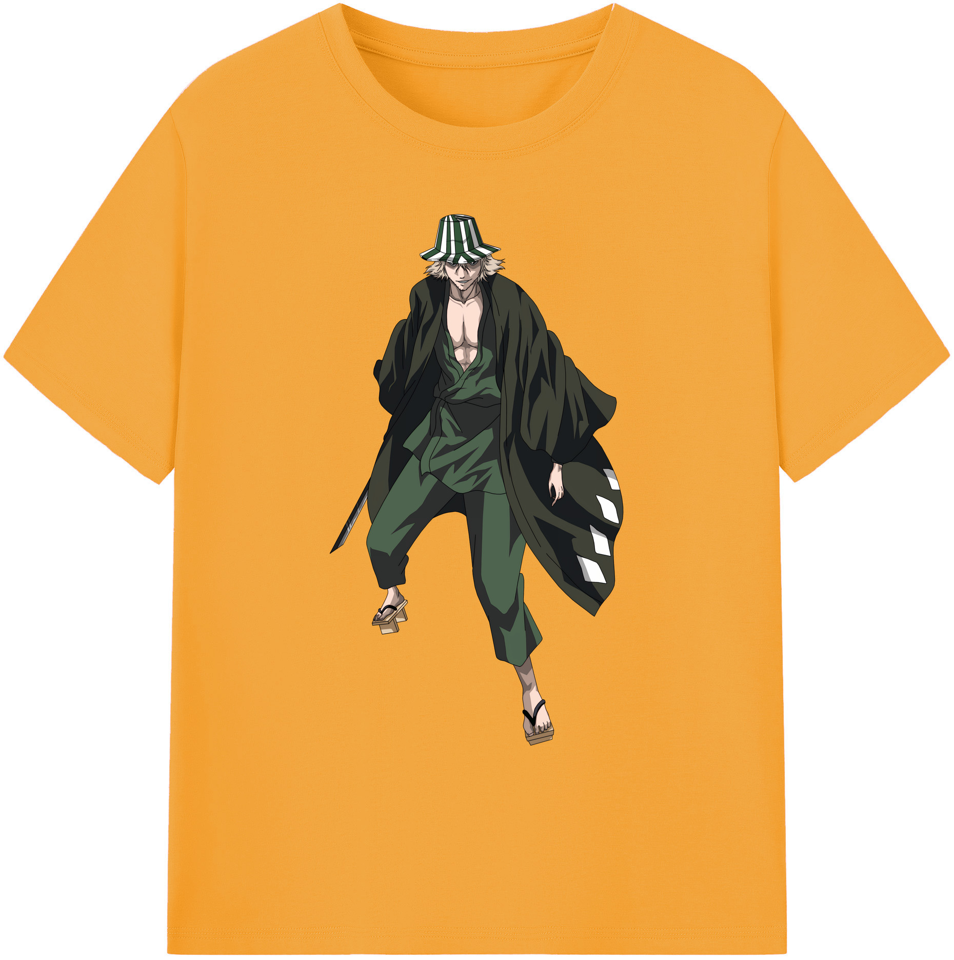 （画像用） "ブリーチ 浦原 喜助（うらはら きすけ） BLEACH Urahara Kisuke " 綿100％ メンズ半袖Tシャツ｜肌触りやわらか＆通気性