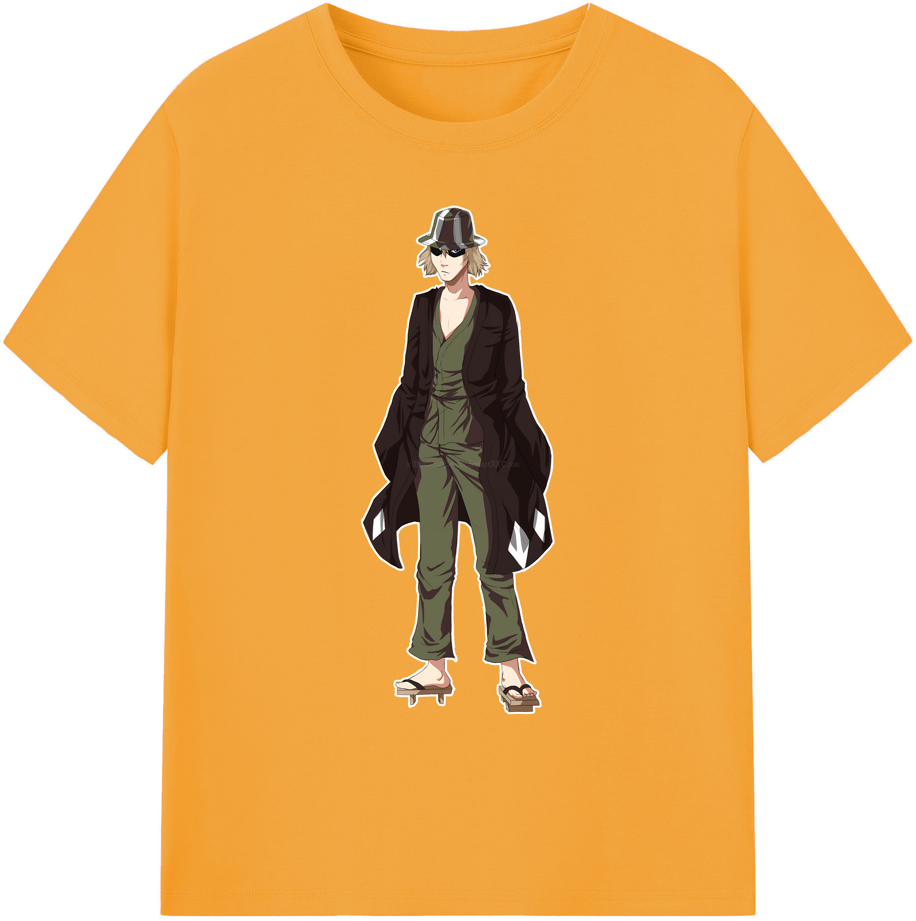 （画像用） "ブリーチ 浦原 喜助（うらはら きすけ） BLEACH Urahara Kisuke " 綿100％ メンズ半袖Tシャツ｜肌触りやわらか＆通気性