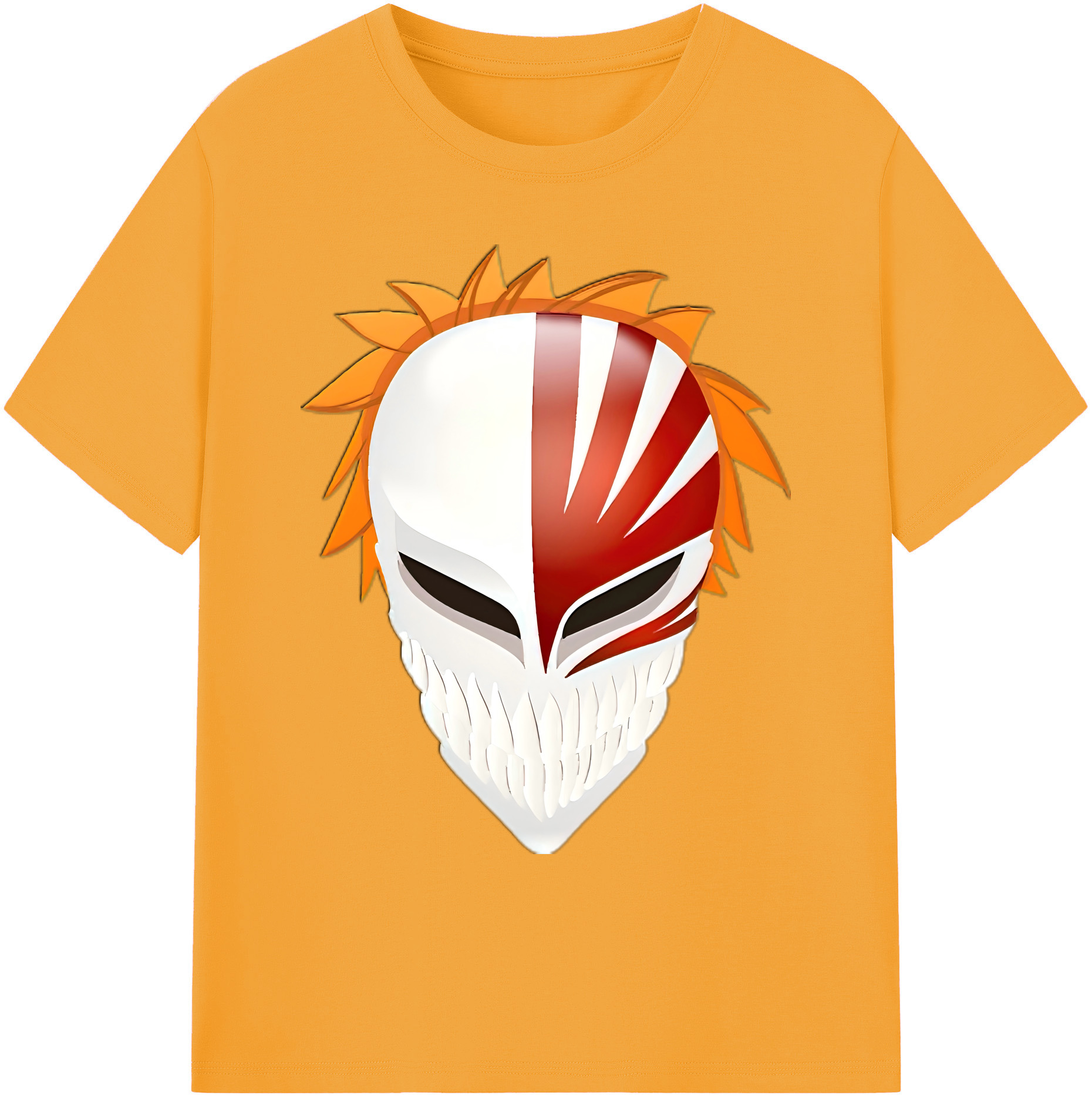 （画像用） ブリーチ 黒崎一護（くろさき いちご）BLEACH Kurosaki Ichigo 綿100％ メンズ半袖Tシャツ｜肌触りやわらか＆通気性