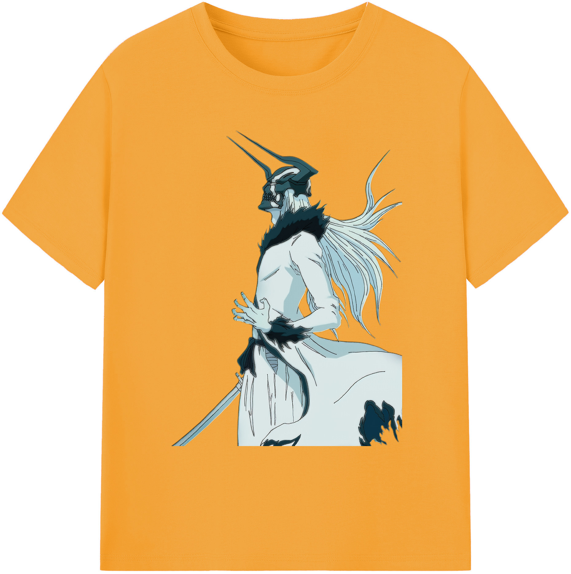 （画像用） ブリーチ 黒崎一護（くろさき いちご）BLEACH Kurosaki Ichigo 綿100％ メンズ半袖Tシャツ｜肌触りやわらか＆通気性