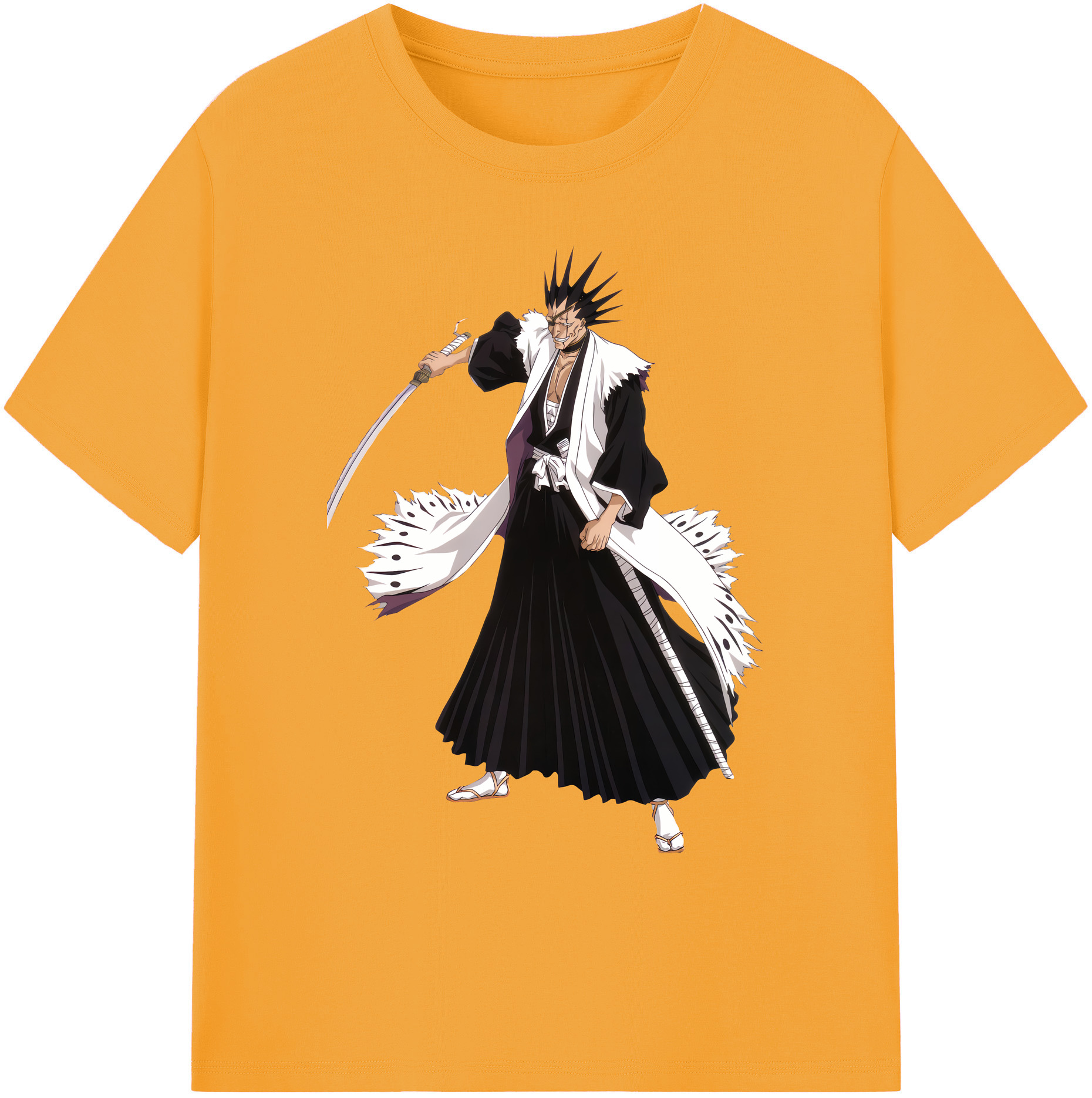 （画像用） ブリーチ ざらき けんぱち BLEACH Zaraki Kenpachi 綿100％ メンズ半袖Tシャツ｜肌触りやわらか＆通気性
