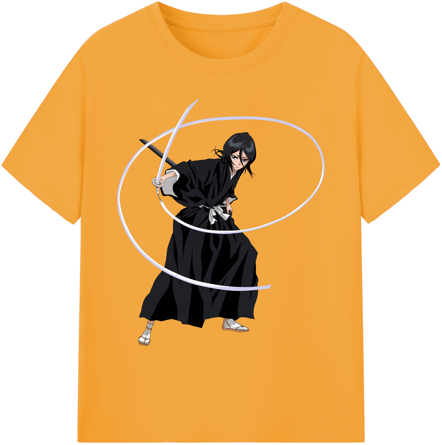 （画像用） ブリーチ 朽木ルキア BLEACH Kuchiki Rukia 綿100％ メンズ半袖Tシャツ｜肌触りやわらか＆通気性