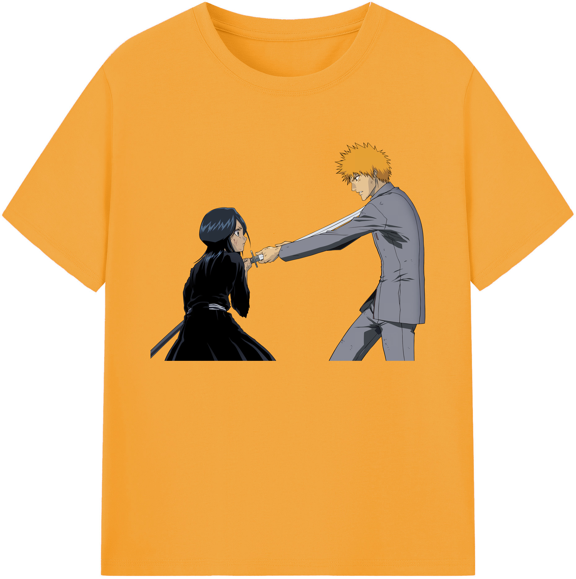 （画像用） ブリーチ 朽木ルキア BLEACH Kuchiki Rukia 綿100％ メンズ半袖Tシャツ｜肌触りやわらか＆通気性