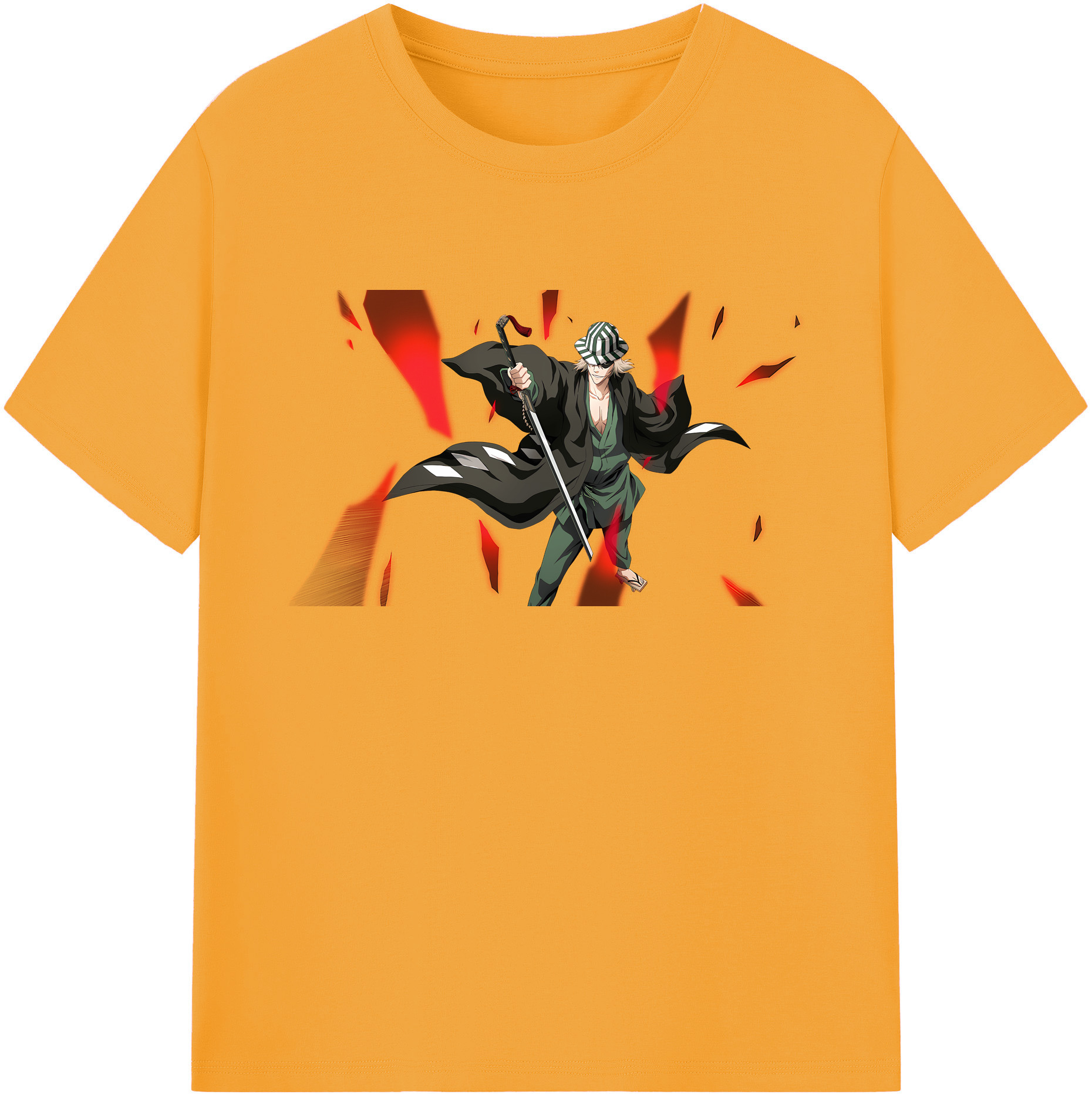（画像用） "ブリーチ 浦原 喜助（うらはら きすけ） BLEACH Urahara Kisuke " 綿100％ メンズ半袖Tシャツ｜肌触りやわらか＆通気性