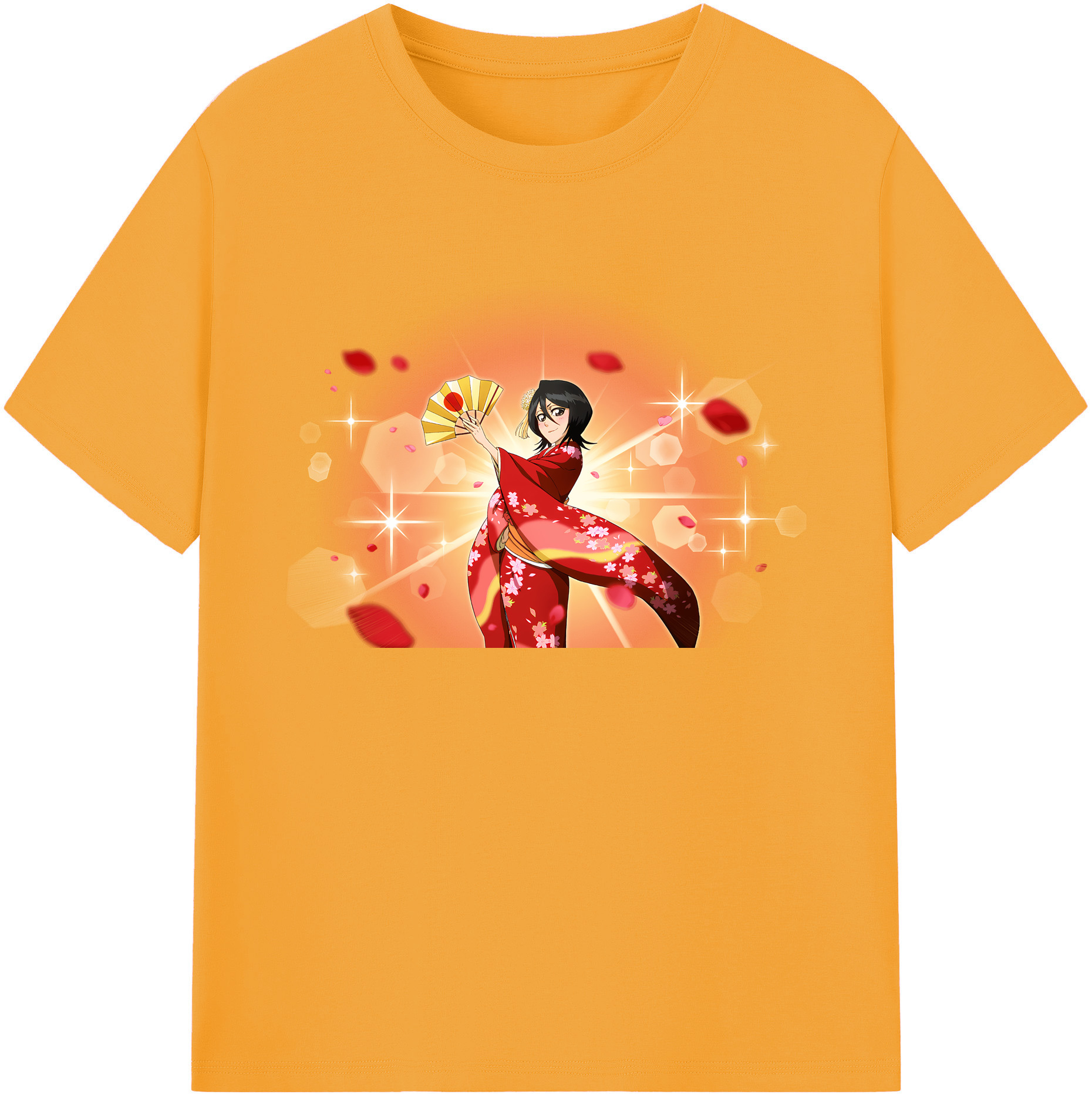 （画像用） ブリーチ 朽木ルキア BLEACH Kuchiki Rukia 綿100％ メンズ半袖Tシャツ｜肌触りやわらか＆通気性