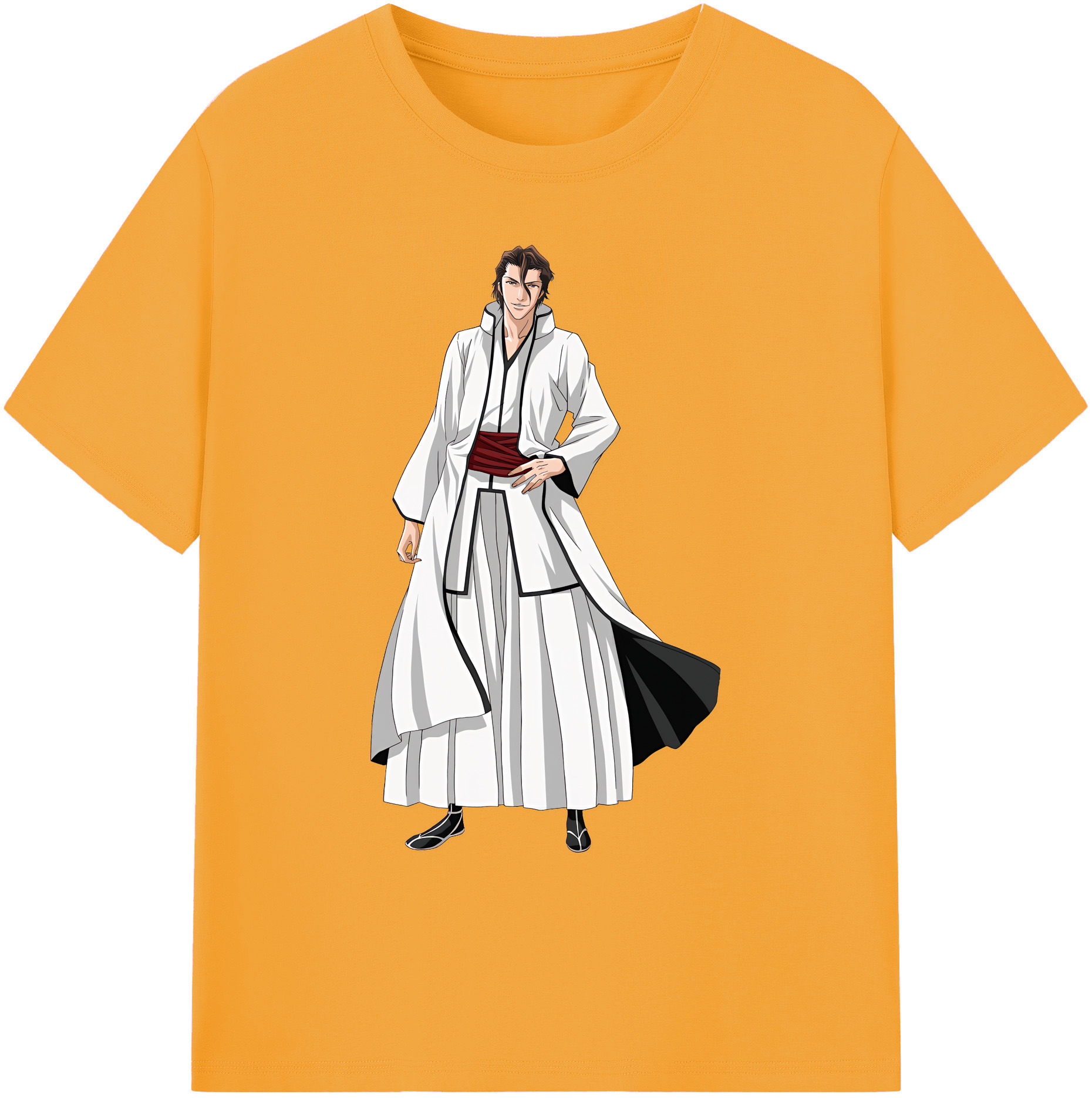 （画像用） ブリーチ 藍染 惣右介（あいぜん そうすけ） BLEACH Aizen Sousuke 綿100％ メンズ半袖Tシャツ｜肌触りやわらか＆通気性