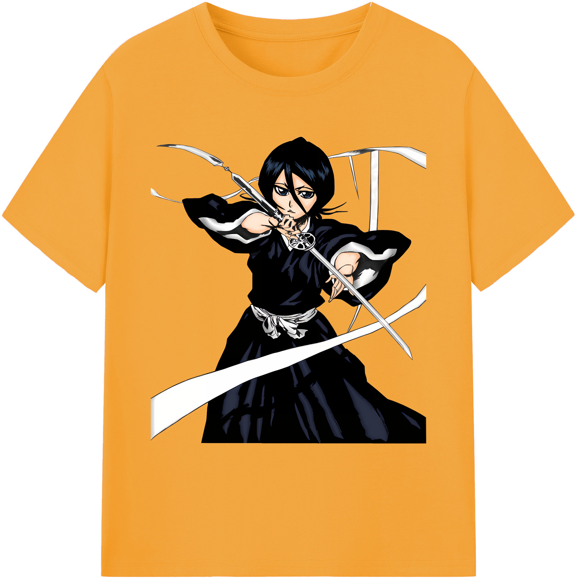 （画像用） ブリーチ 朽木ルキア BLEACH Kuchiki Rukia 綿100％ メンズ半袖Tシャツ｜肌触りやわらか＆通気性