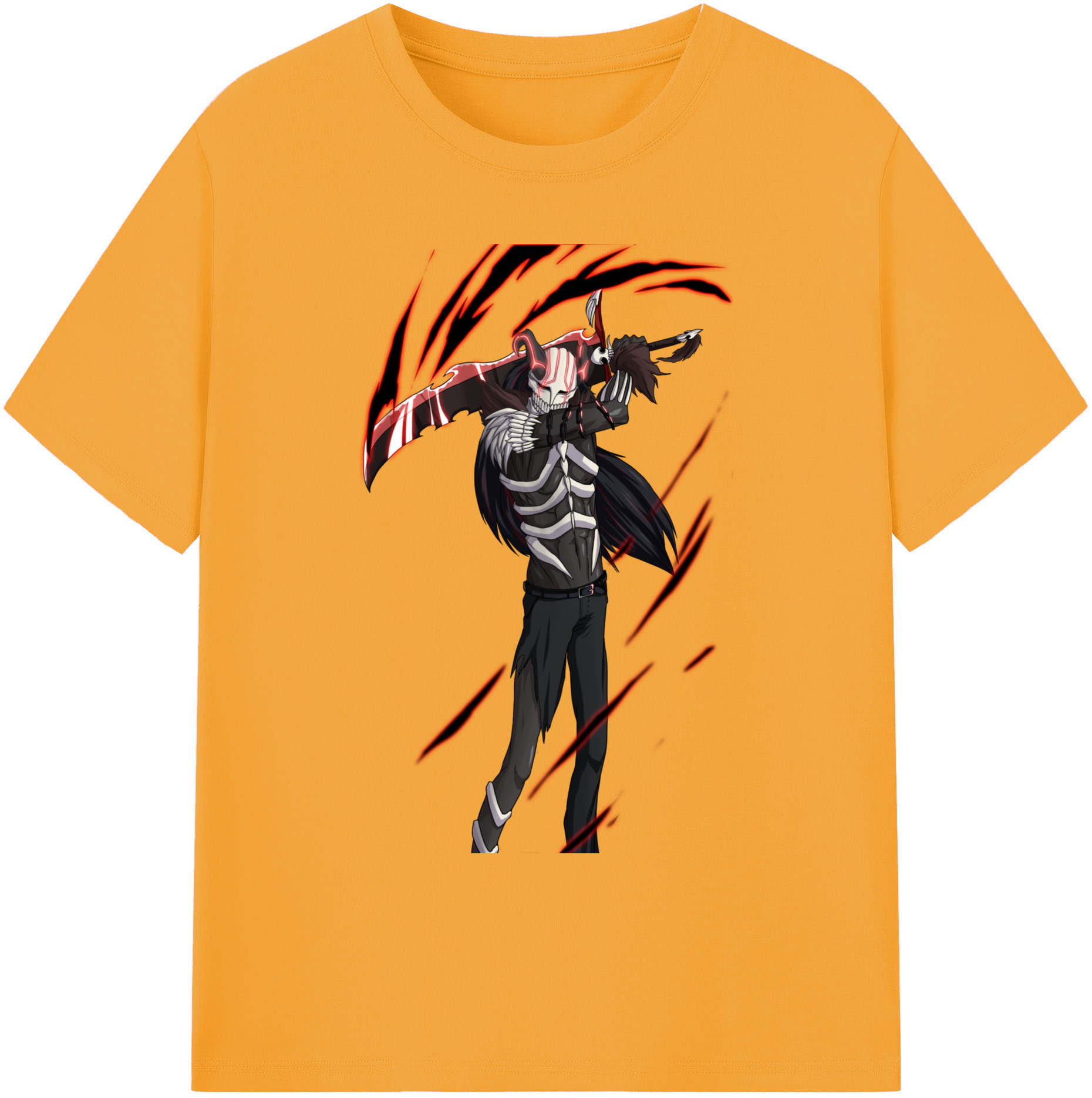 （画像用） ブリーチ 黒崎一護（くろさき いちご）BLEACH Kurosaki Ichigo 綿100％ メンズ半袖Tシャツ｜肌触りやわらか＆通気性
