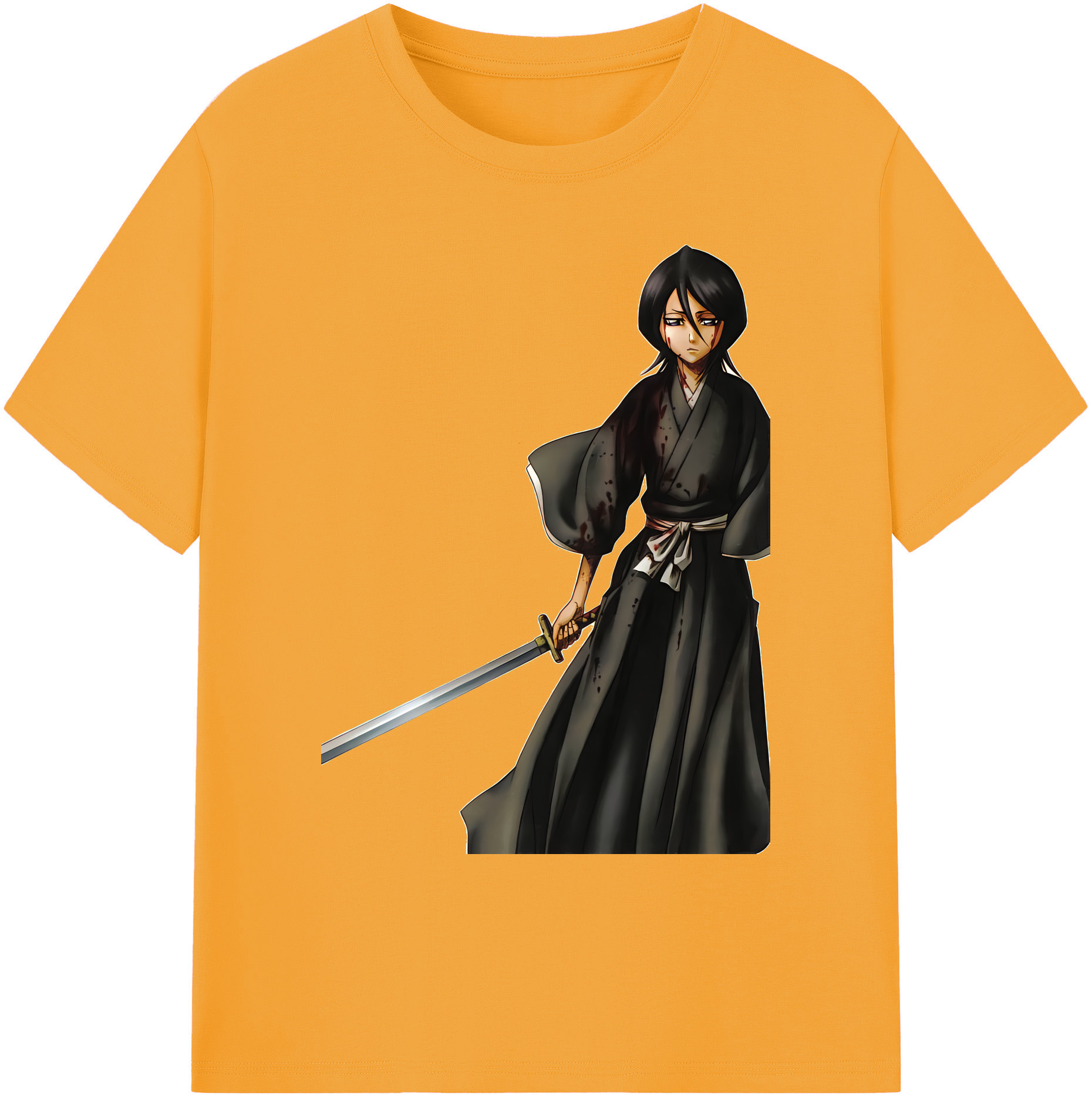 （画像用） ブリーチ 朽木ルキア BLEACH Kuchiki Rukia 綿100％ メンズ半袖Tシャツ｜肌触りやわらか＆通気性