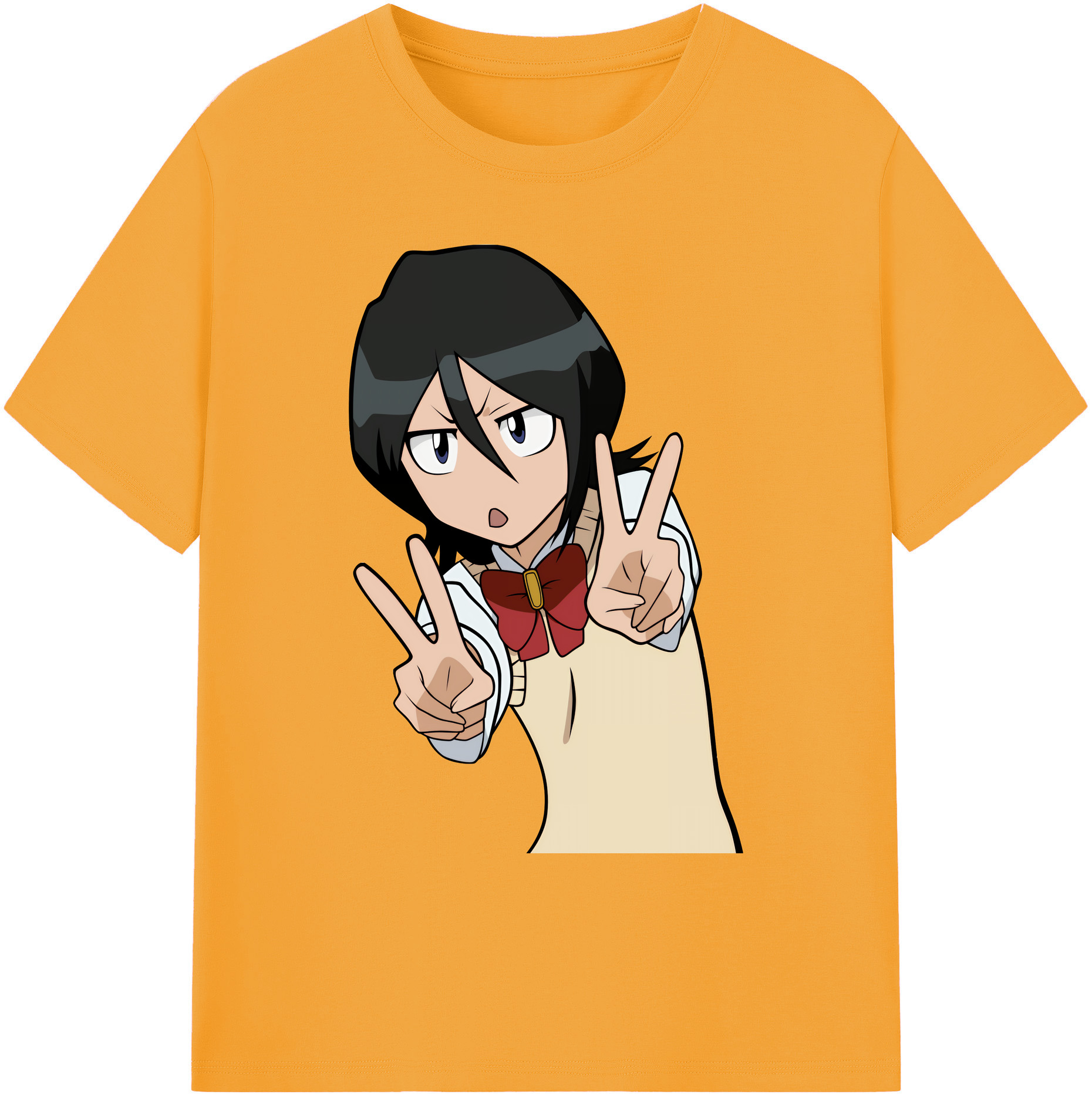 （画像用） ブリーチ 朽木ルキア BLEACH Kuchiki Rukia 綿100％ メンズ半袖Tシャツ｜肌触りやわらか＆通気性