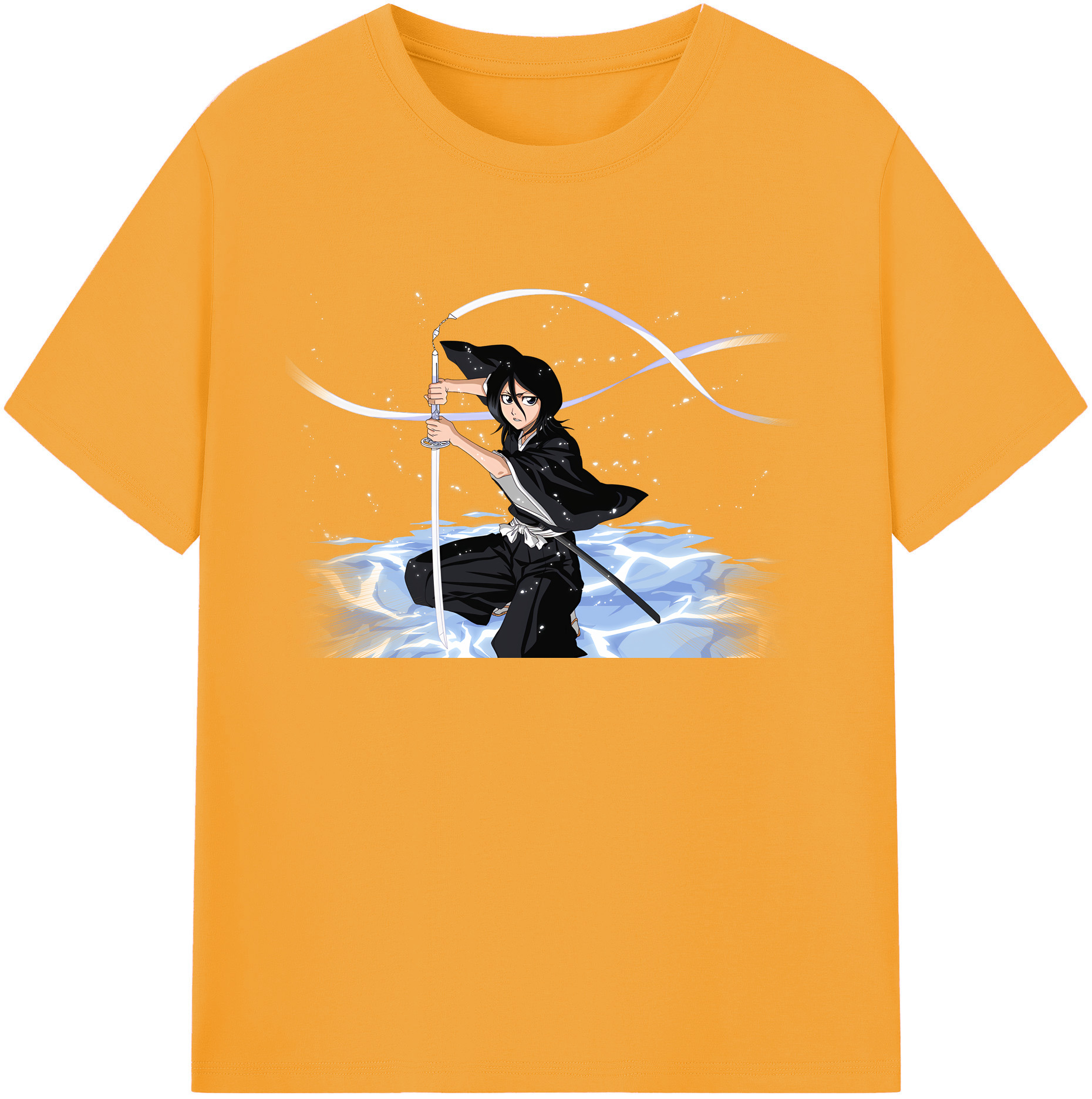 （画像用） ブリーチ 朽木ルキア BLEACH Kuchiki Rukia 綿100％ メンズ半袖Tシャツ｜肌触りやわらか＆通気性