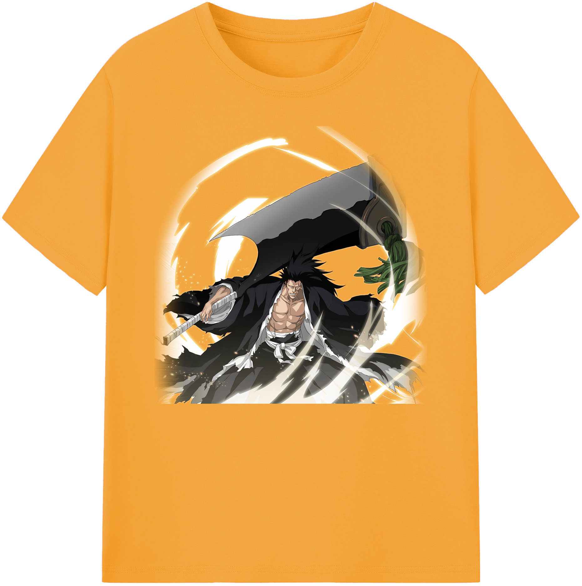 （画像用） ブリーチ ざらき けんぱち BLEACH Zaraki Kenpachi 綿100％ メンズ半袖Tシャツ｜肌触りやわらか＆通気性