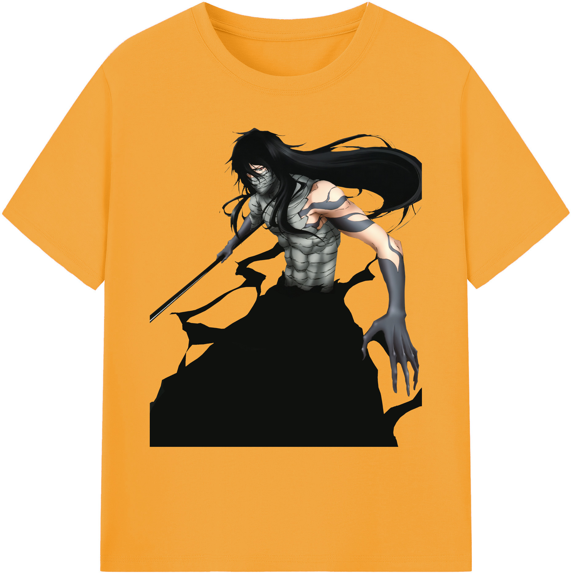 （画像用） ブリーチ 黒崎一護（くろさき いちご）BLEACH Kurosaki Ichigo 綿100％ メンズ半袖Tシャツ｜肌触りやわらか＆通気性