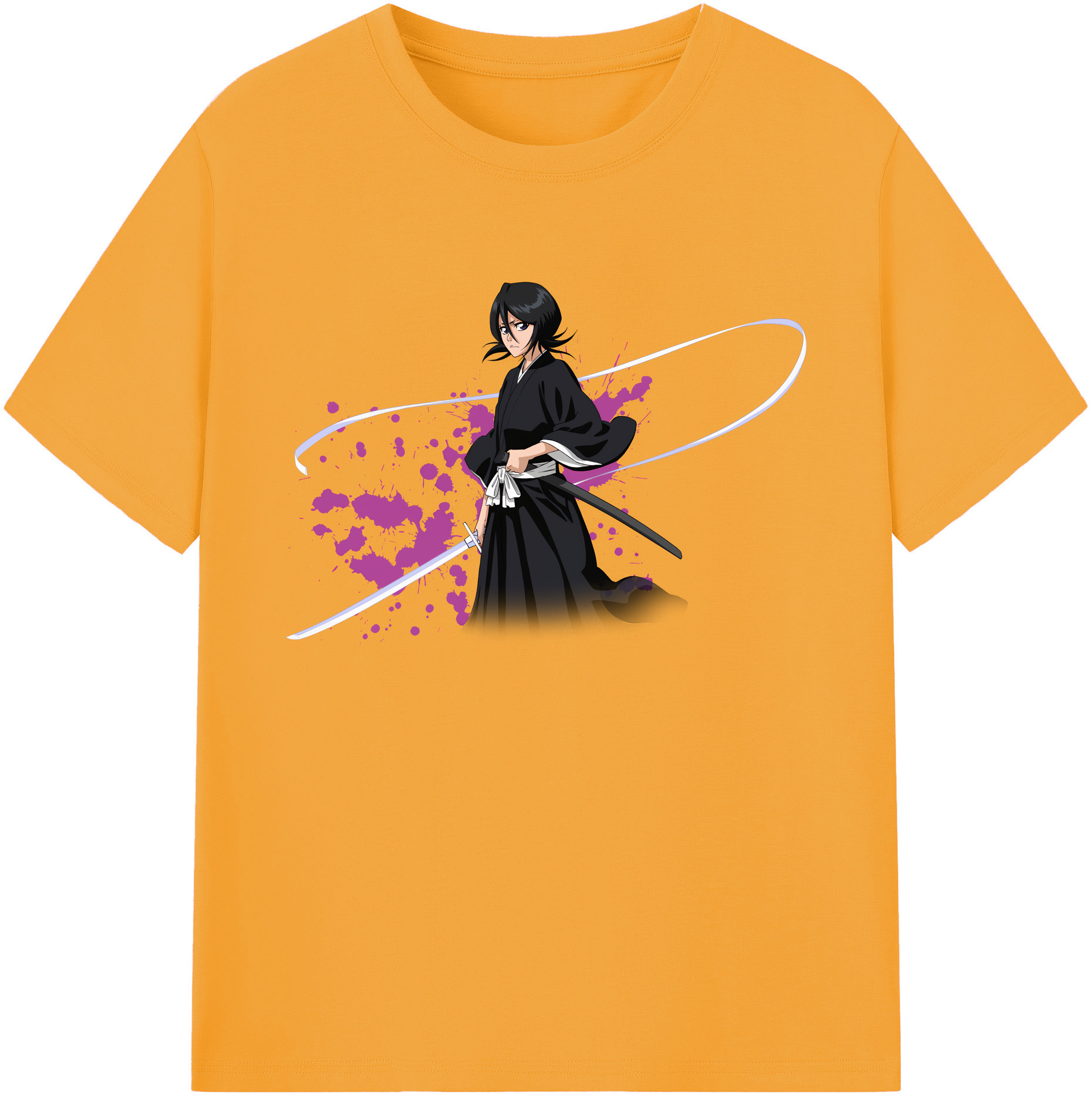 （画像用） ブリーチ 朽木ルキア BLEACH Kuchiki Rukia 綿100％ メンズ半袖Tシャツ｜肌触りやわらか＆通気性
