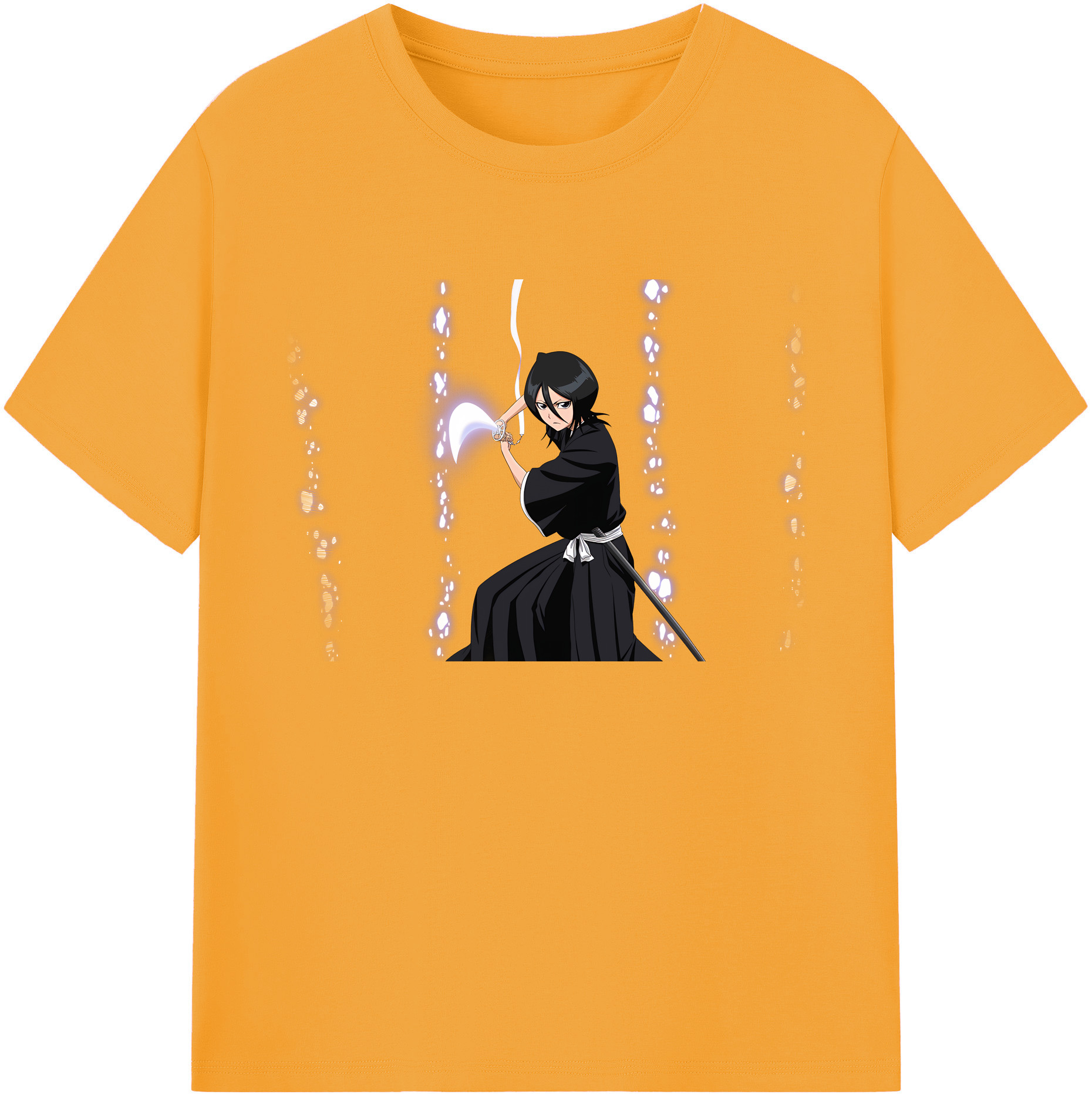 （画像用） ブリーチ 朽木ルキア BLEACH Kuchiki Rukia 綿100％ メンズ半袖Tシャツ｜肌触りやわらか＆通気性