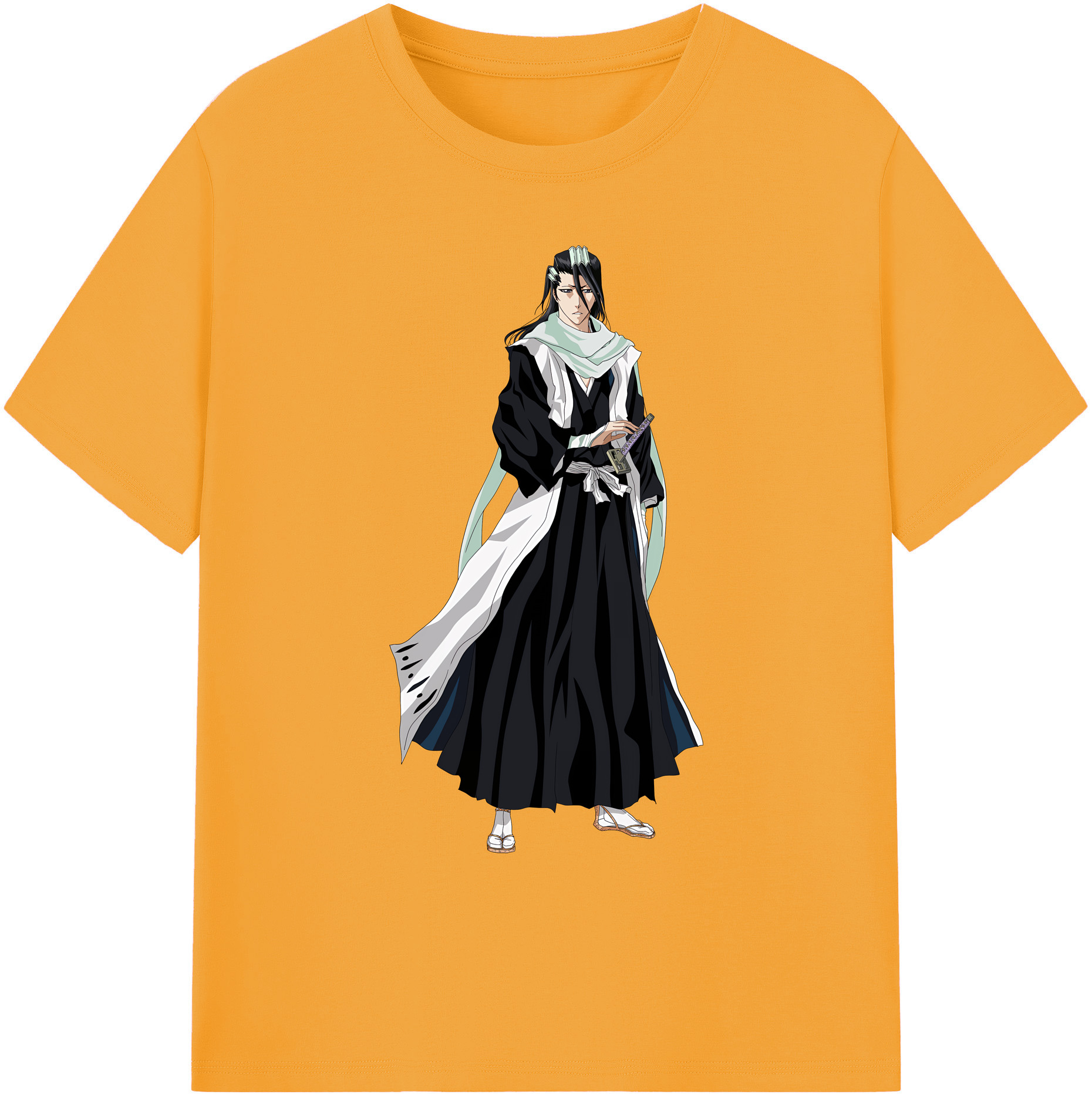 （画像用） ブリーチ くちき びゃくや BLEACH Kuchiki Byakuya 綿100％ メンズ半袖Tシャツ｜肌触りやわらか＆通気性