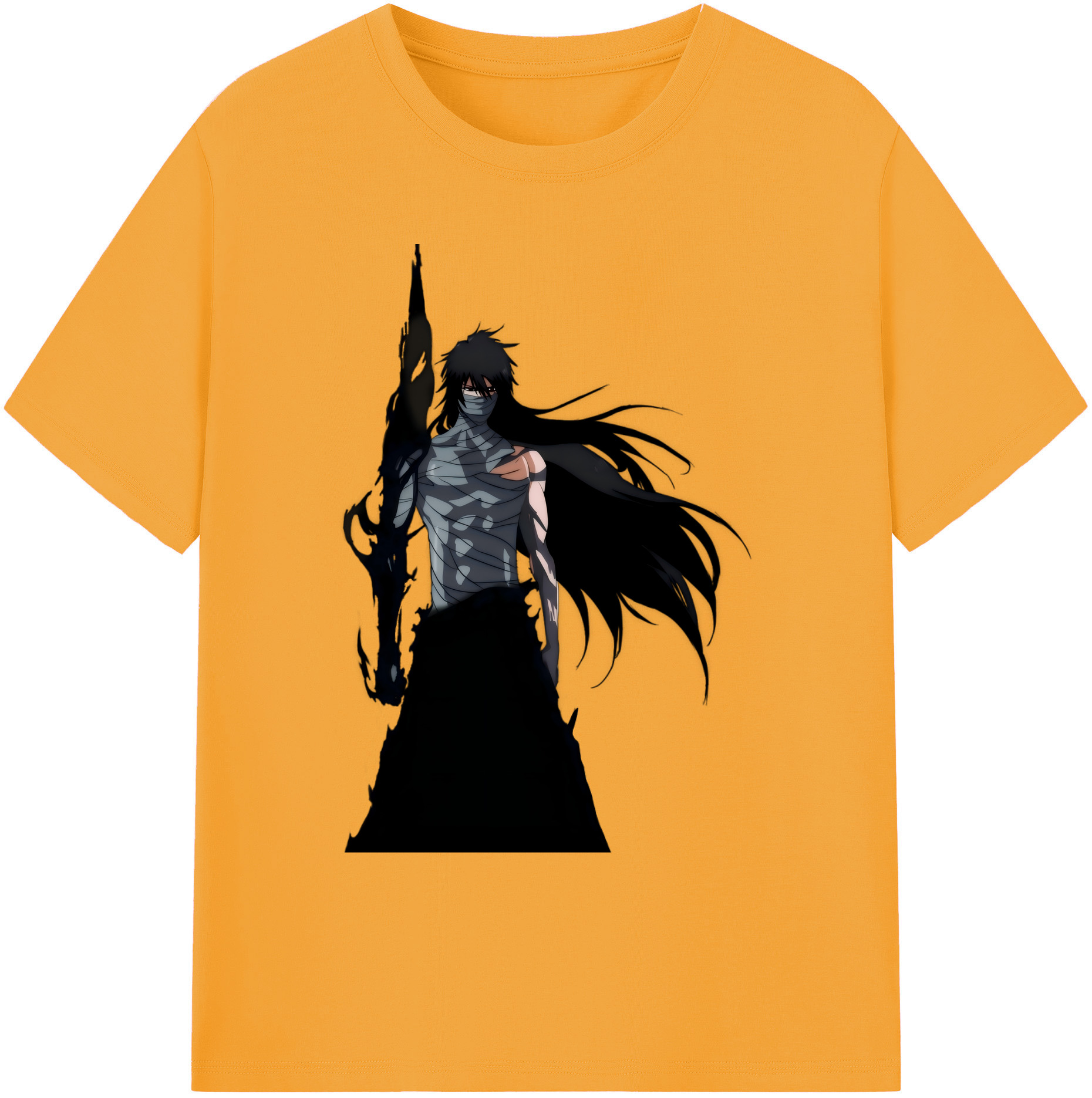 （画像用） ブリーチ 黒崎一護（くろさき いちご）BLEACH Kurosaki Ichigo 綿100％ メンズ半袖Tシャツ｜肌触りやわらか＆通気性
