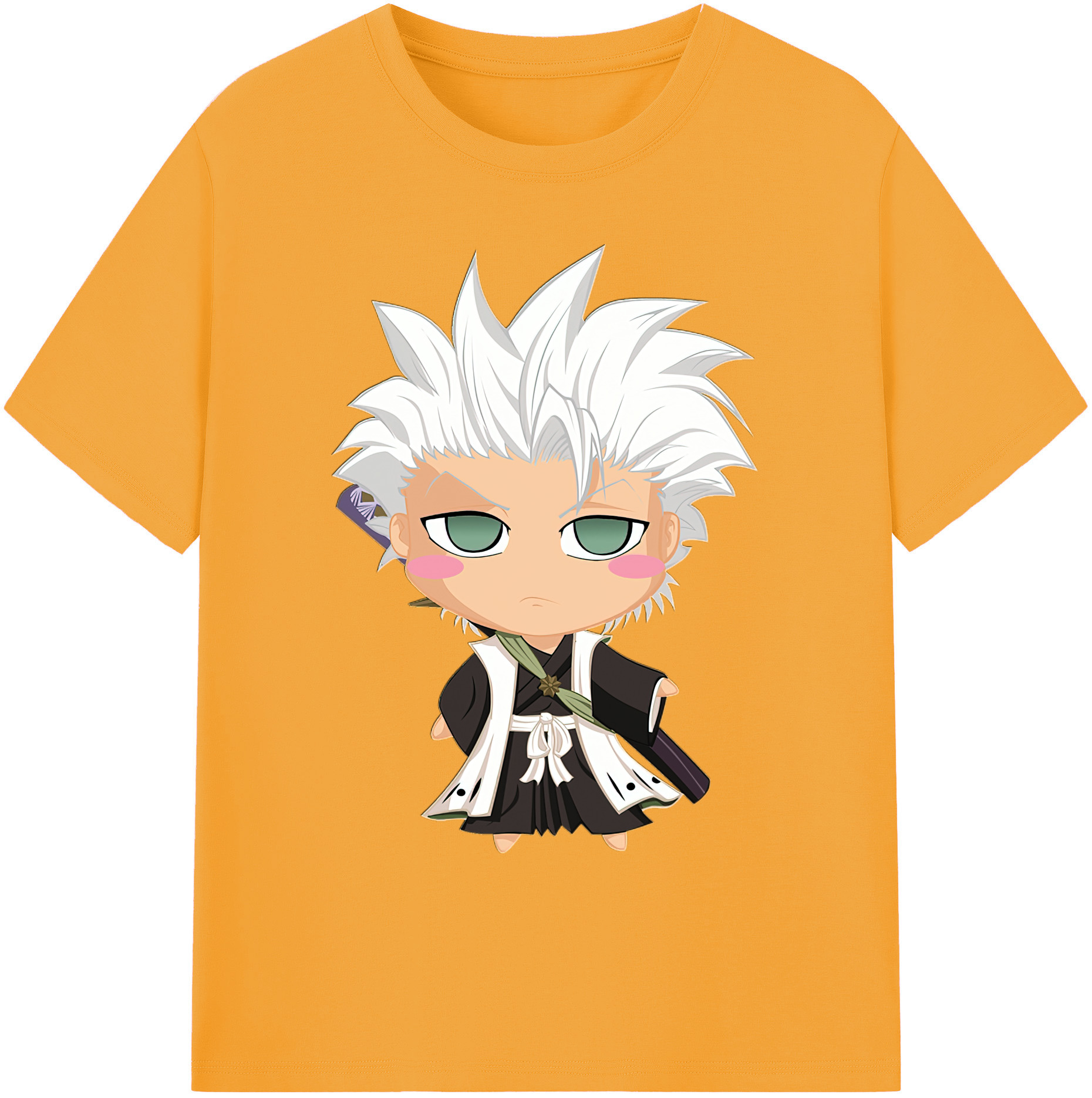 （画像用） ブリーチ 日番谷冬獅郎（ひつがや とうしろう） BLEACH Hitsugaya Toushirou 綿100％ メンズ半袖Tシャツ｜肌触りやわらか＆通気性