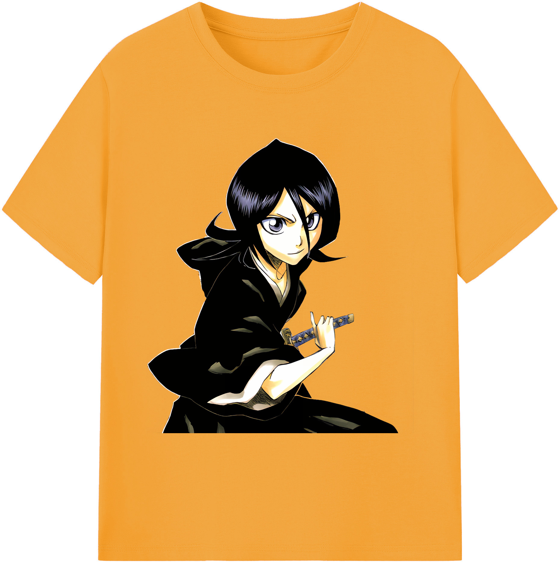 （画像用） ブリーチ 朽木ルキア BLEACH Kuchiki Rukia 綿100％ メンズ半袖Tシャツ｜肌触りやわらか＆通気性