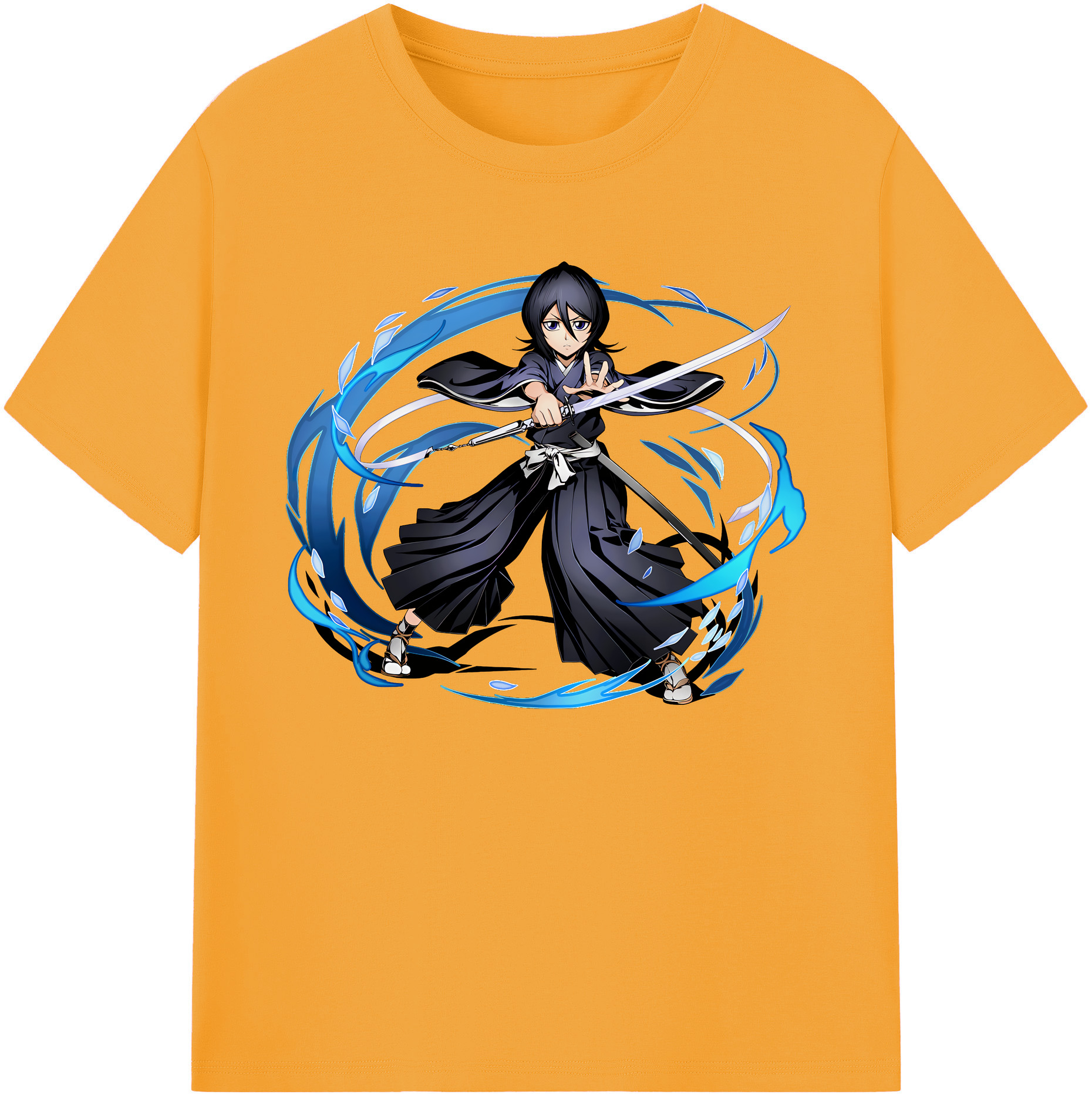 （画像用） ブリーチ 朽木ルキア BLEACH Kuchiki Rukia 綿100％ メンズ半袖Tシャツ｜肌触りやわらか＆通気性