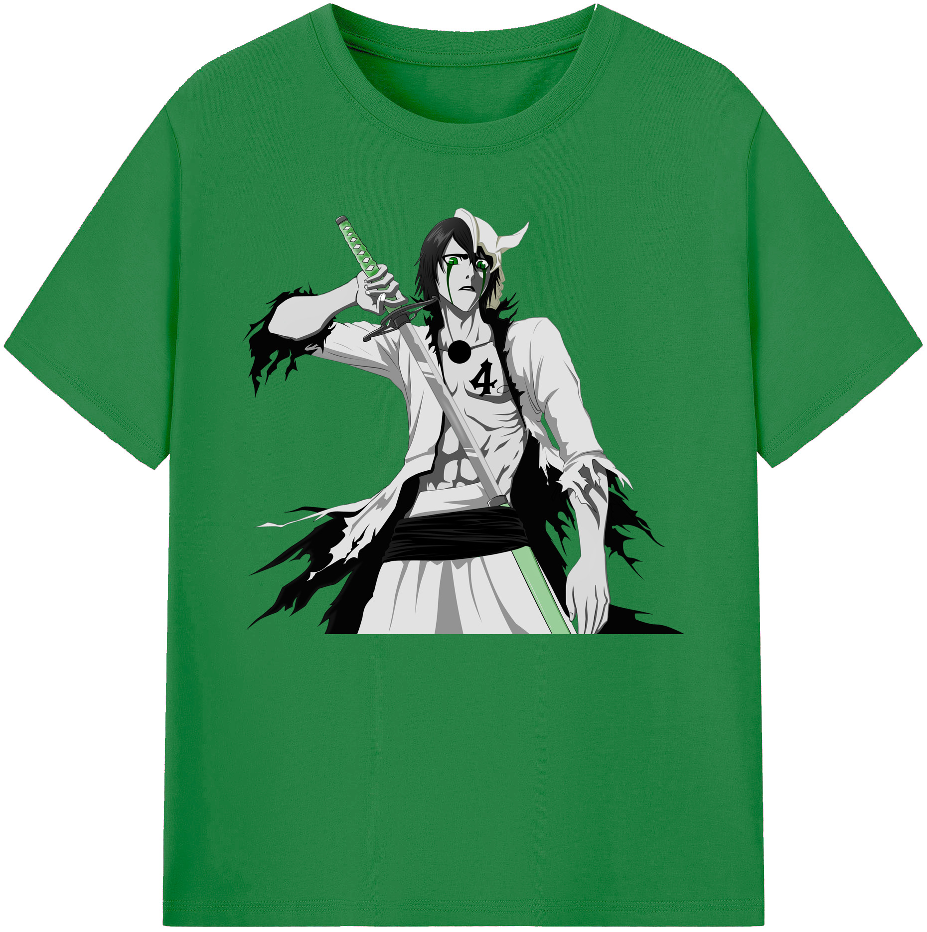 （画像用） ブリーチ ウルキオラ·シファー BLEACH Ulquiorra cifer 綿100％ メンズ半袖Tシャツ｜肌触りやわらか＆通気性