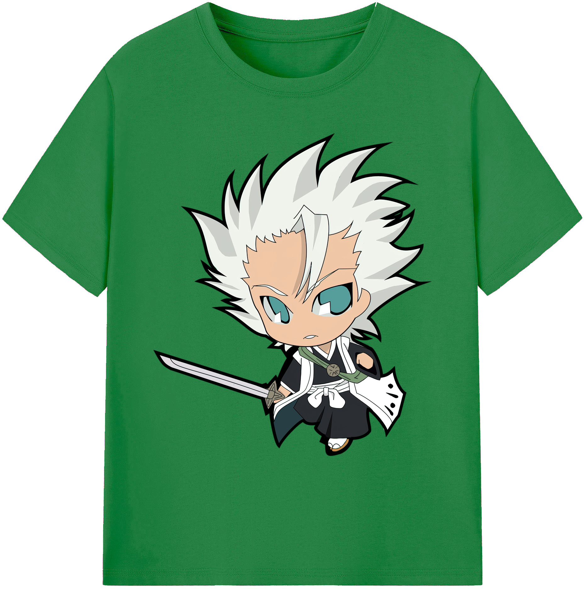 （画像用） ブリーチ 日番谷冬獅郎（ひつがや とうしろう） BLEACH Hitsugaya Toushirou 綿100％ メンズ半袖Tシャツ｜肌触りやわらか＆通気性