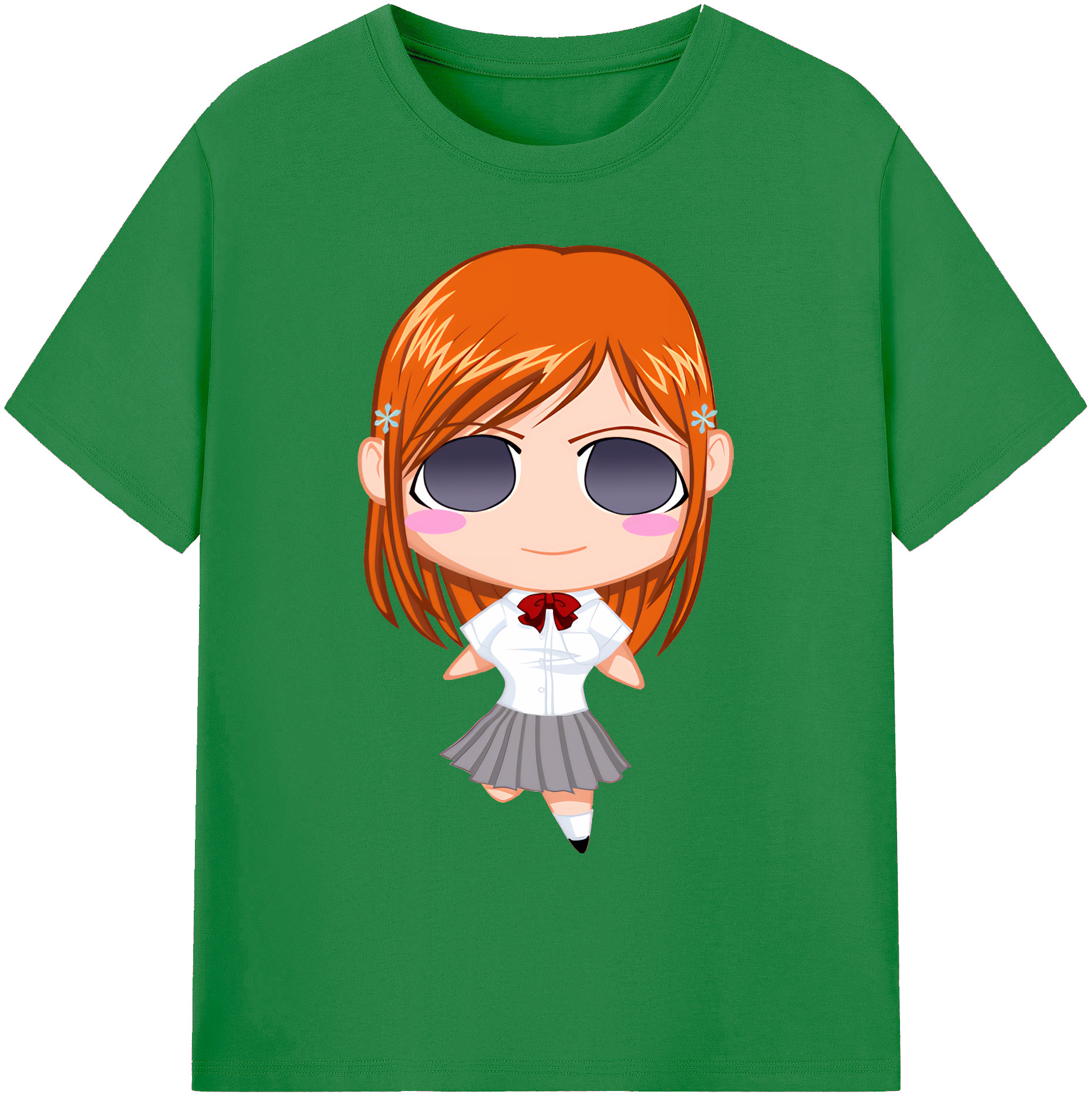 （画像用） ブリーチ 井上織姫（いのうえおりひめ） BLEACH Inoue Orihime 綿100％ メンズ半袖Tシャツ｜肌触りやわらか＆通気性