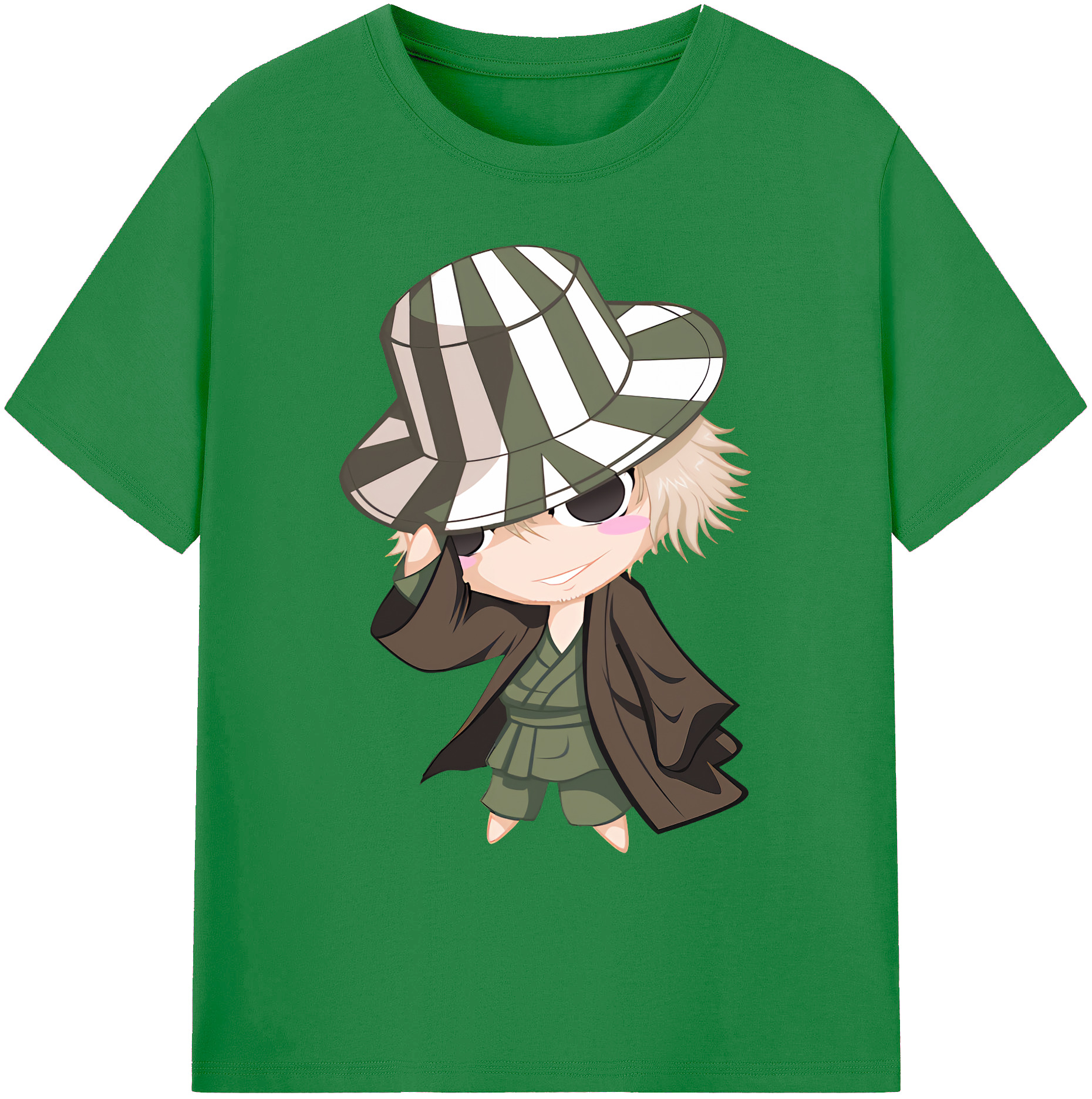 （画像用） "ブリーチ 浦原 喜助（うらはら きすけ） BLEACH Urahara Kisuke " 綿100％ メンズ半袖Tシャツ｜肌触りやわらか＆通気性
