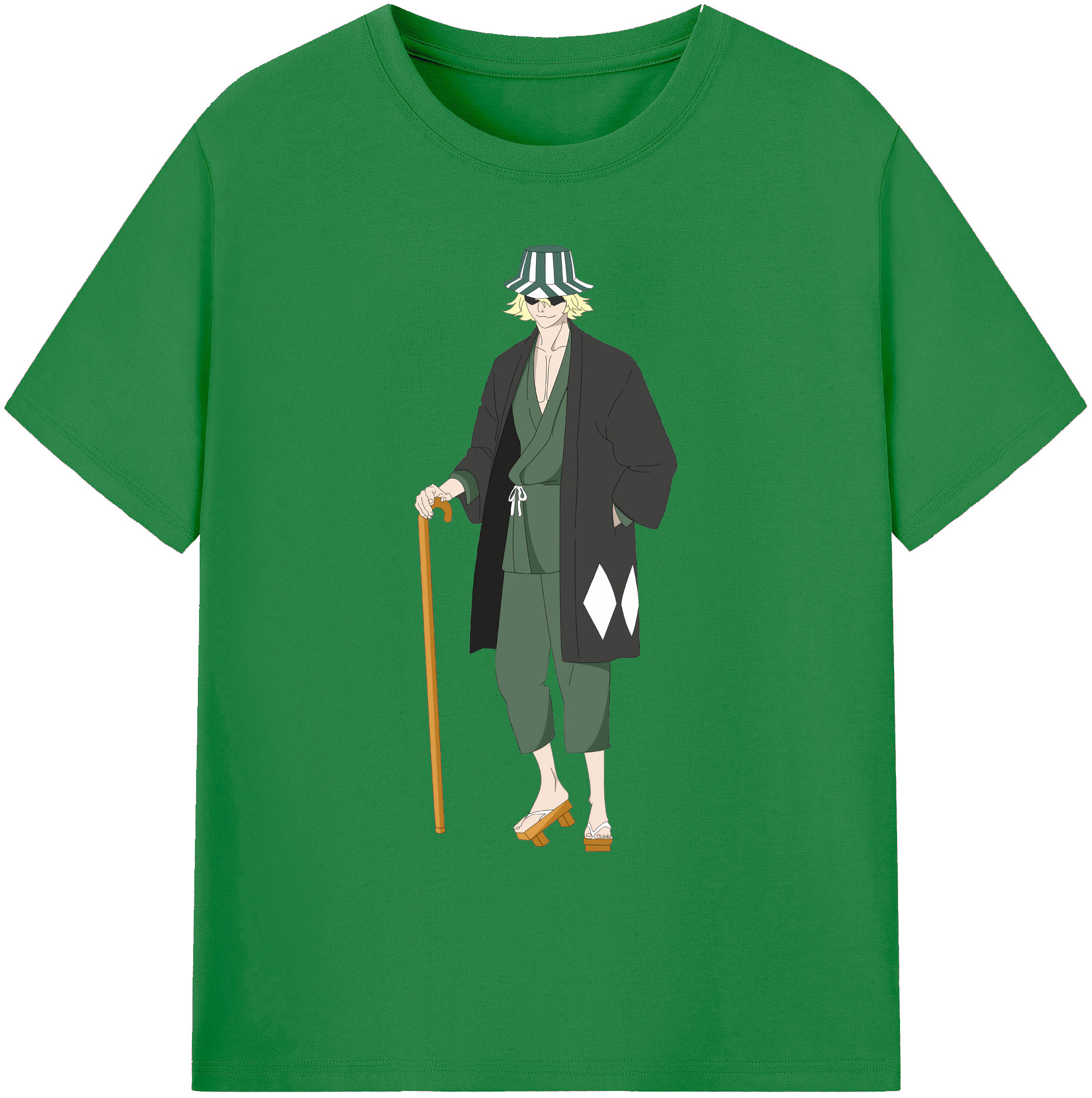 （画像用） "ブリーチ 浦原 喜助（うらはら きすけ） BLEACH Urahara Kisuke " 綿100％ メンズ半袖Tシャツ｜肌触りやわらか＆通気性