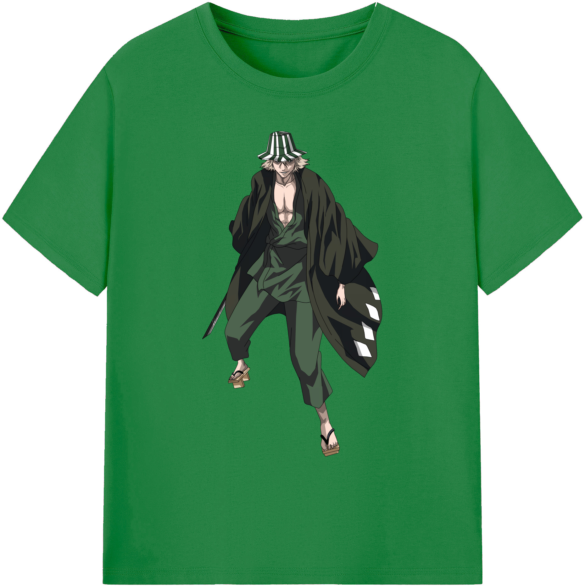 （画像用） "ブリーチ 浦原 喜助（うらはら きすけ） BLEACH Urahara Kisuke " 綿100％ メンズ半袖Tシャツ｜肌触りやわらか＆通気性