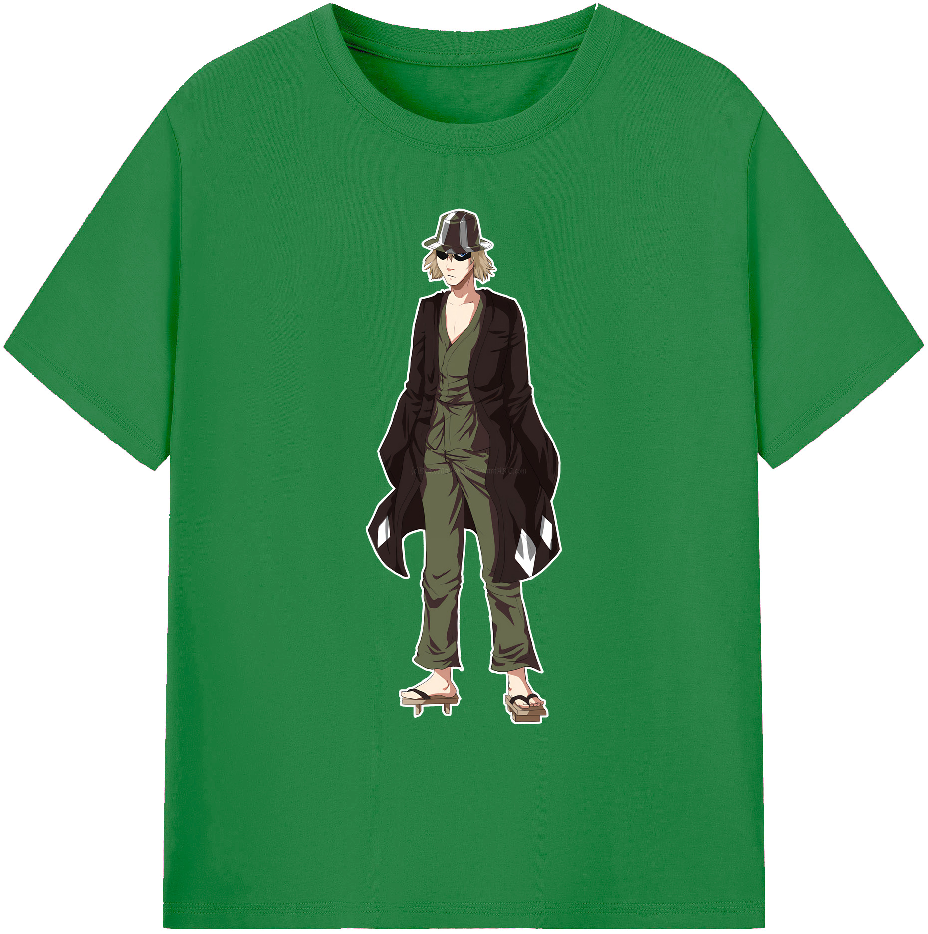 （画像用） "ブリーチ 浦原 喜助（うらはら きすけ） BLEACH Urahara Kisuke " 綿100％ メンズ半袖Tシャツ｜肌触りやわらか＆通気性