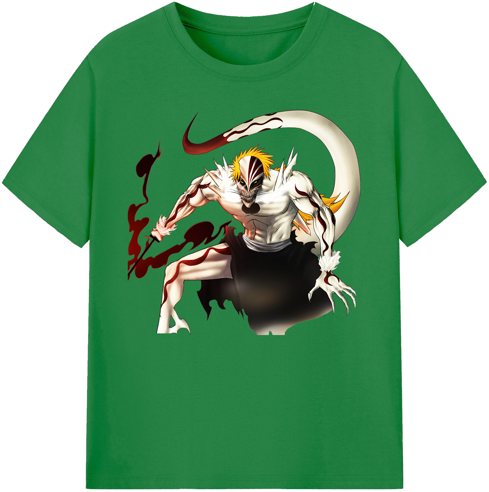 （画像用） ブリーチ 黒崎一護（くろさき いちご）BLEACH Kurosaki Ichigo 綿100％ メンズ半袖Tシャツ｜肌触りやわらか＆通気性